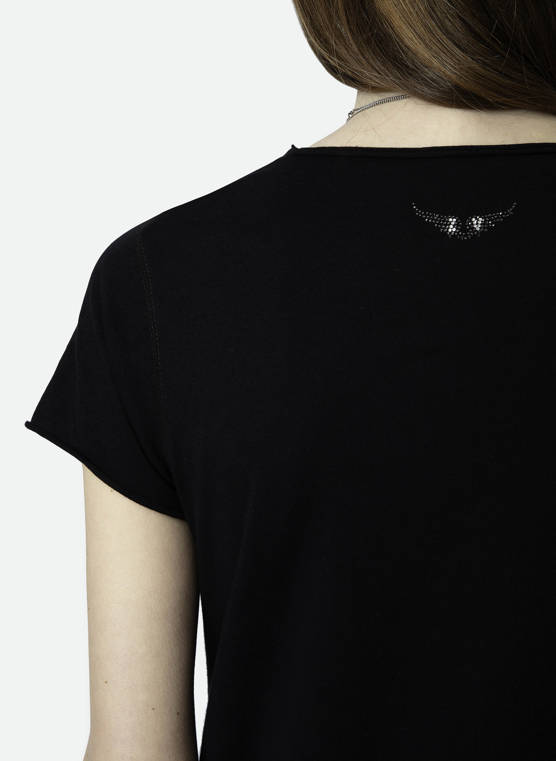 Tee-shirt droit en coton bio tuni ZADIG&VOLTAIRE Noir