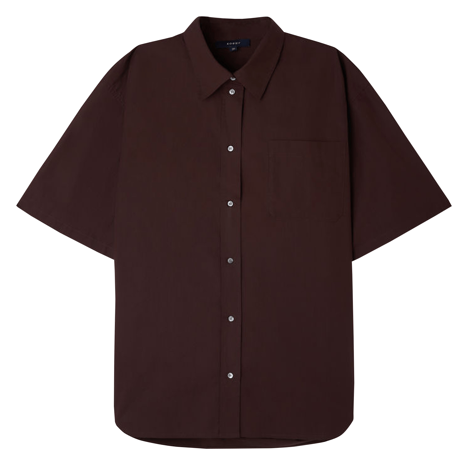 Chemise oversize col classique en coton bobbie SOEUR Marron