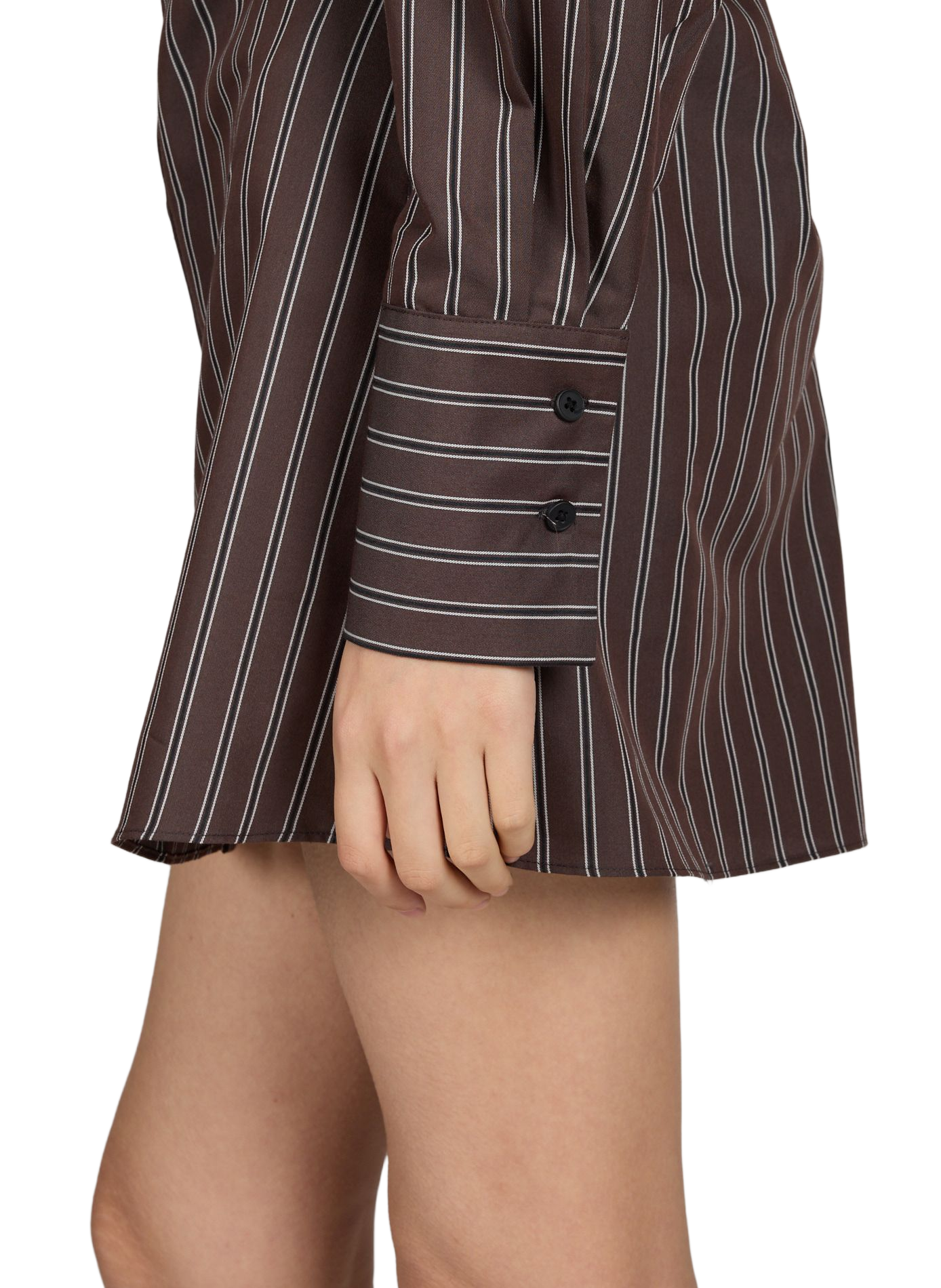 Robe courte cintrée à rayures en coton mélangé TOPSHOP Rouge