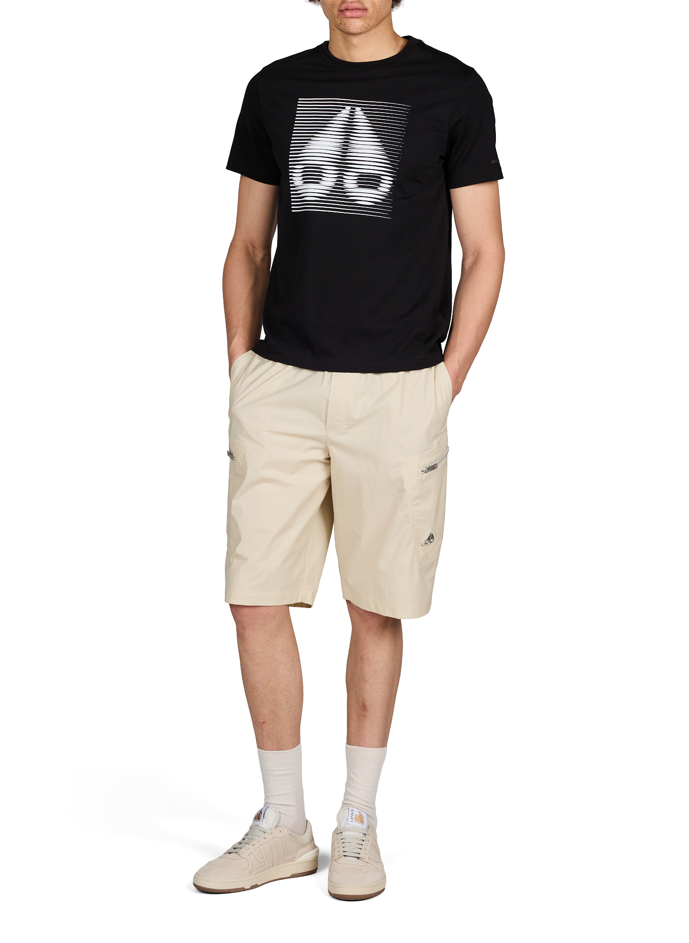 T-shirt à logo en coton MOOSE KNUCKLES Noir