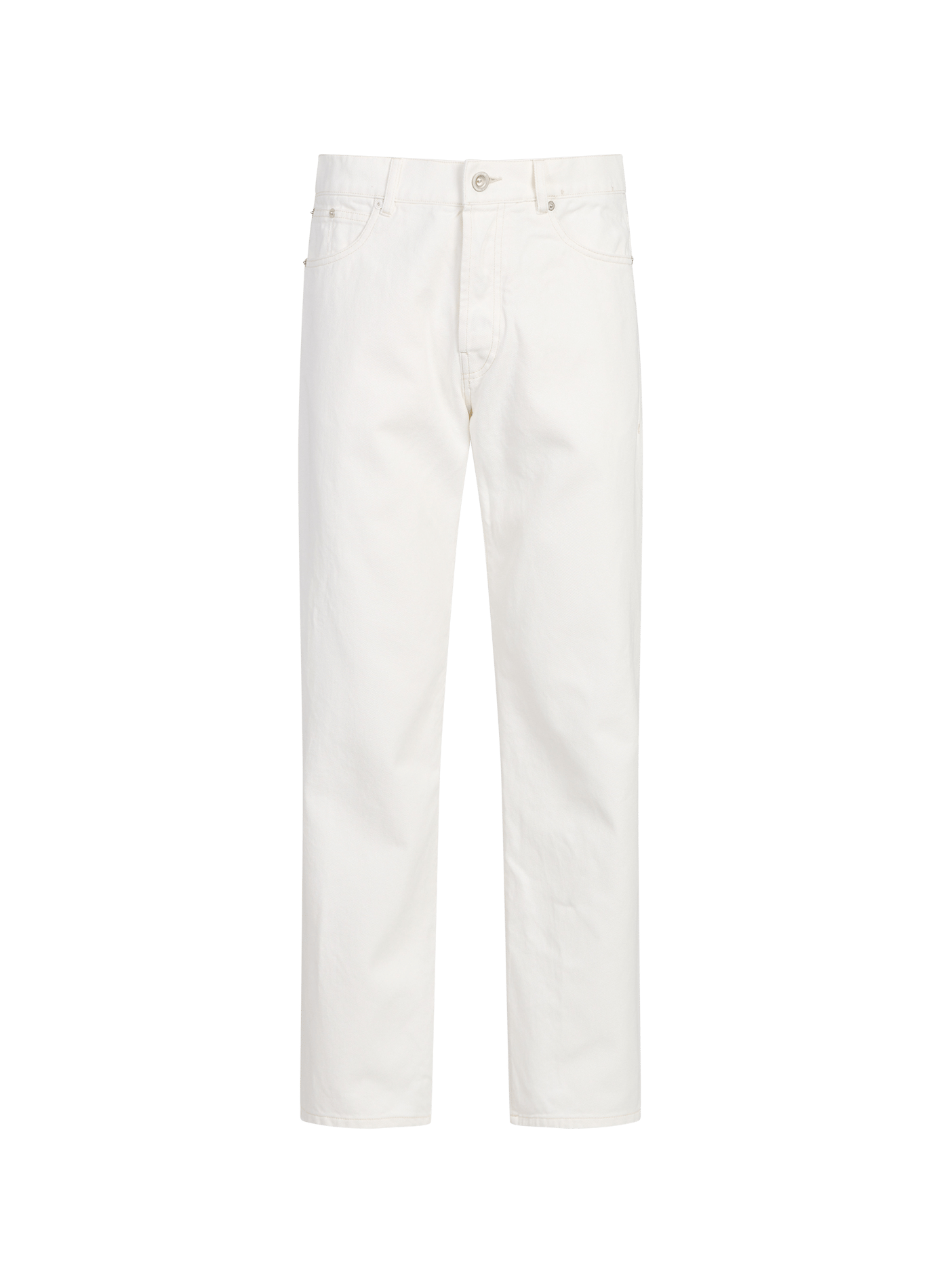 Jean droit en denim de coton CP COMPANY Blanc