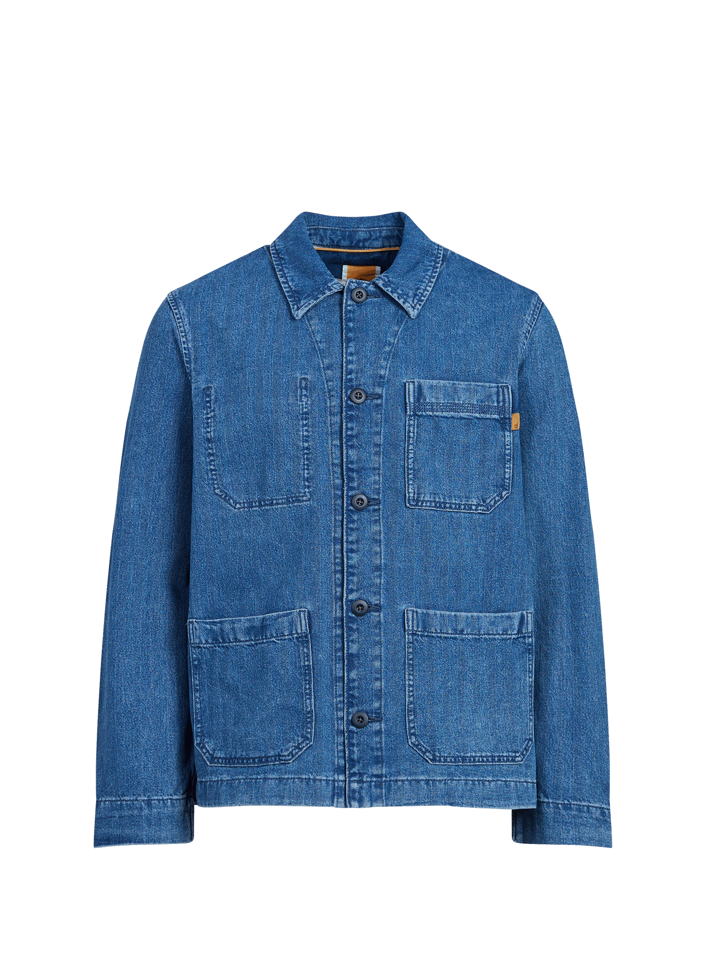 Veste chemise droite en denim de coton TIMBERLAND Bleu