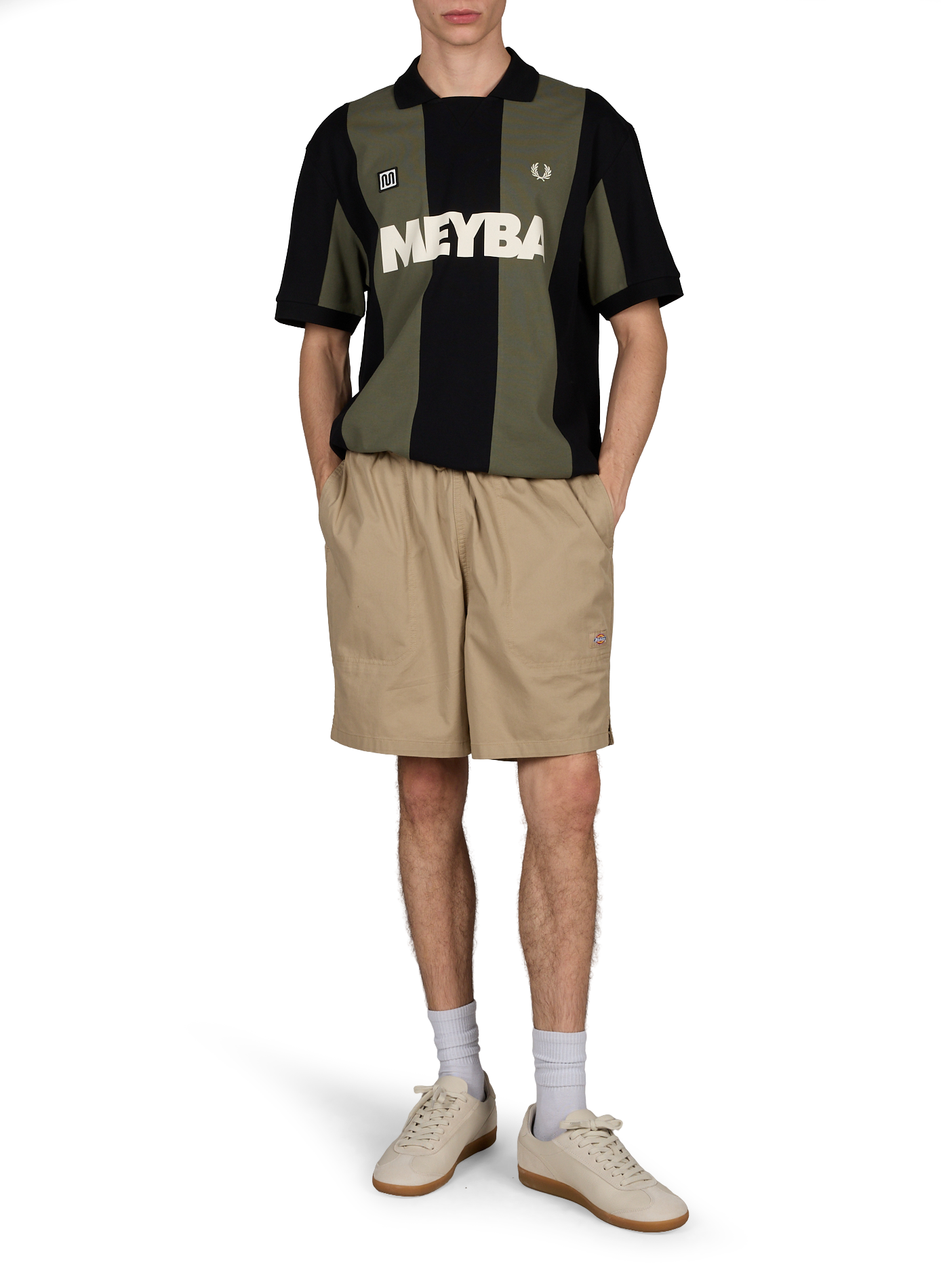 Piqué Cotton Vertical Striped Polo FRED PERRY Black