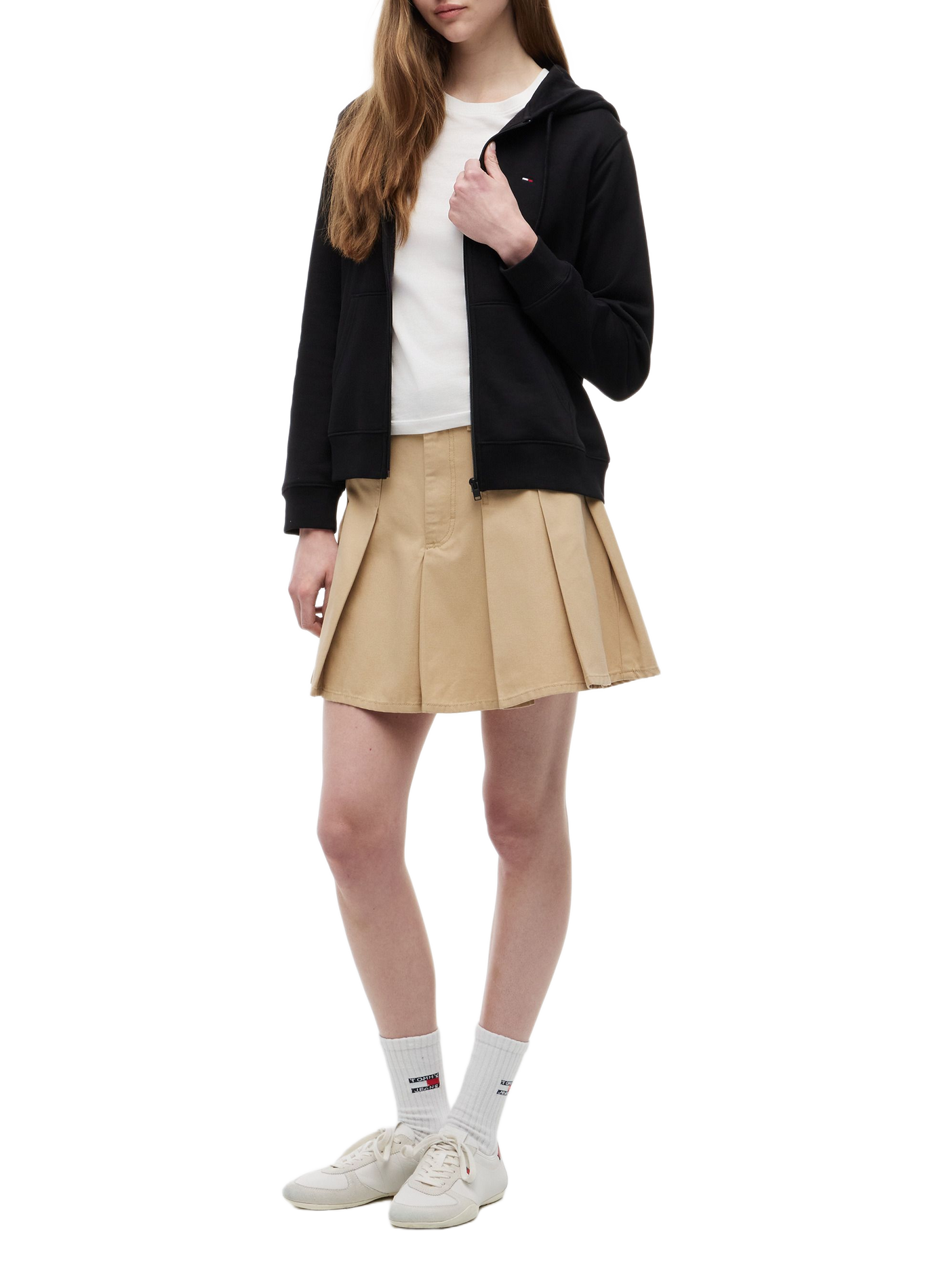 Hoodie à capuche en coton mélangé TOMMY HILFIGER Noir