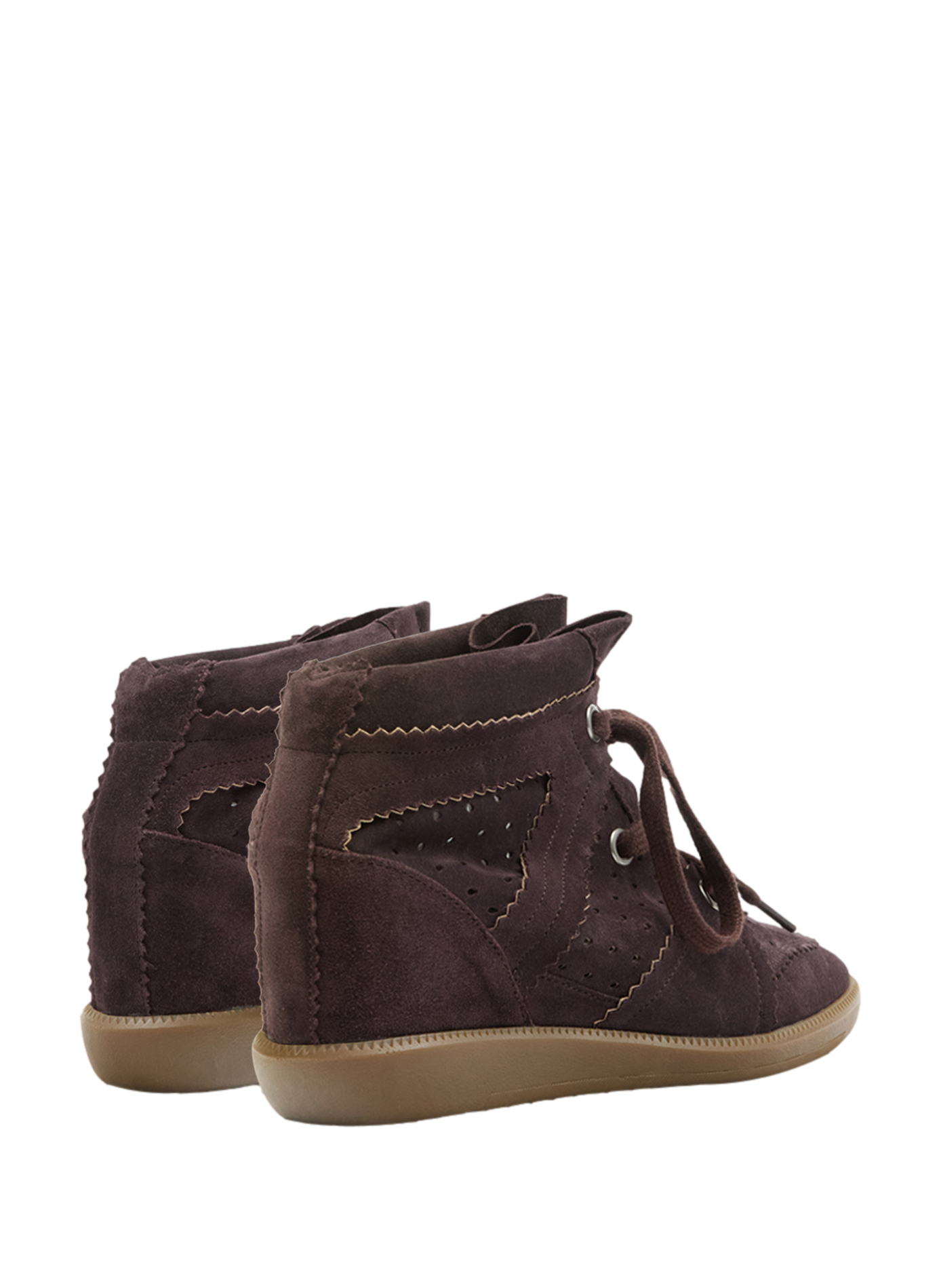 Baskets compensées Bobby en cuir  ISABEL MARANT Marron