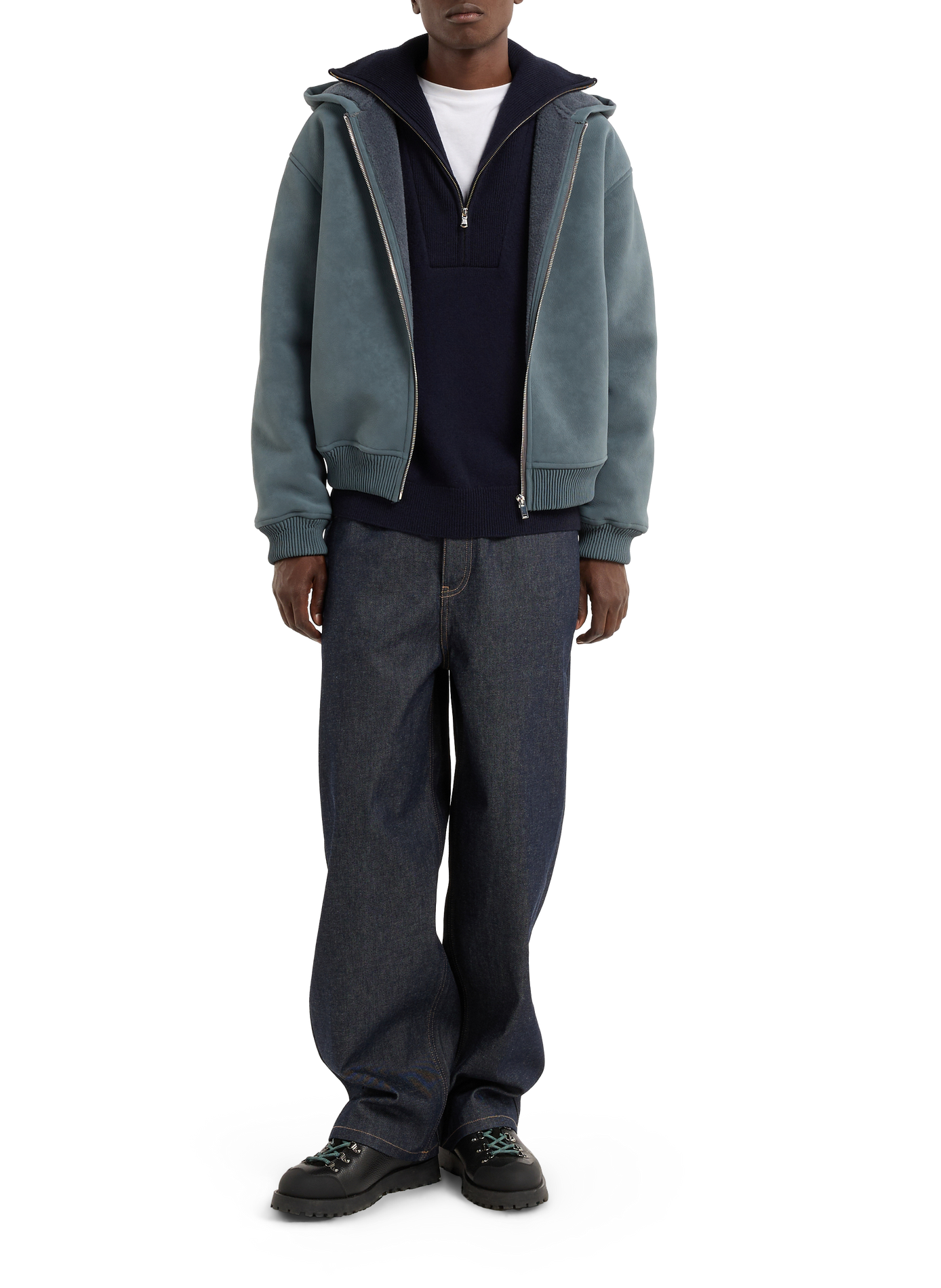 Wool high-neck sweater | Blue SAISON 1865 Men