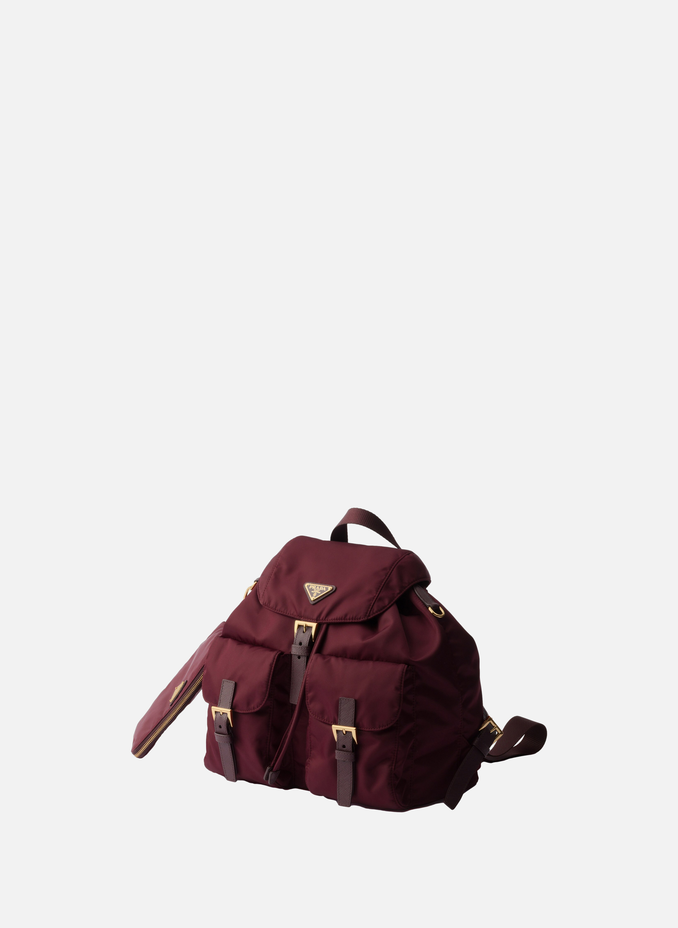 Sac à dos moyen en re-nylon PRADA Rouge