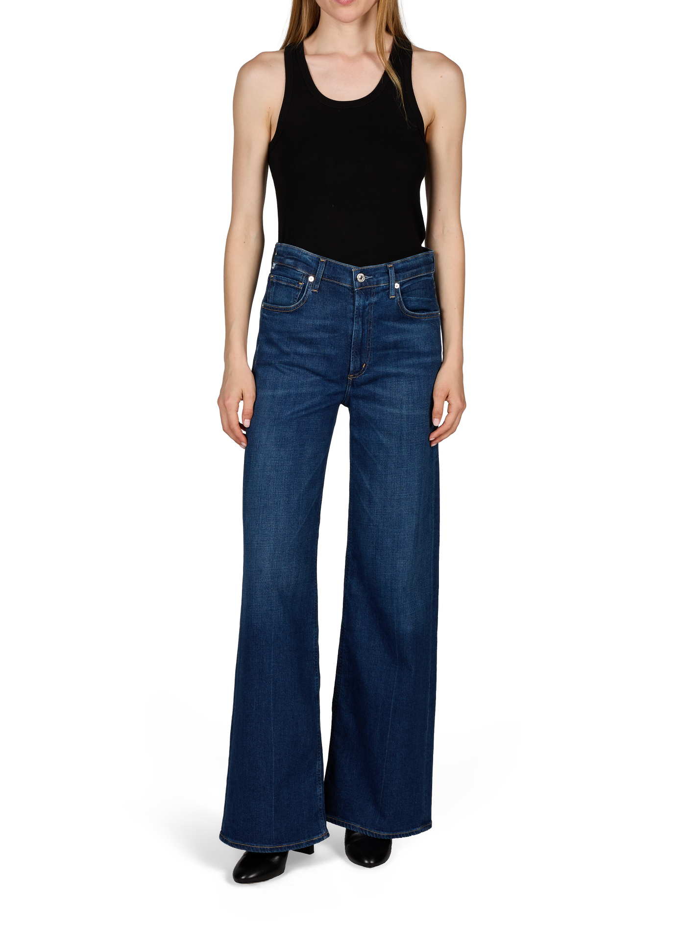 Jean large Lyra taille haute en coton mélangé CITIZENS OF HUMANITY Bleu