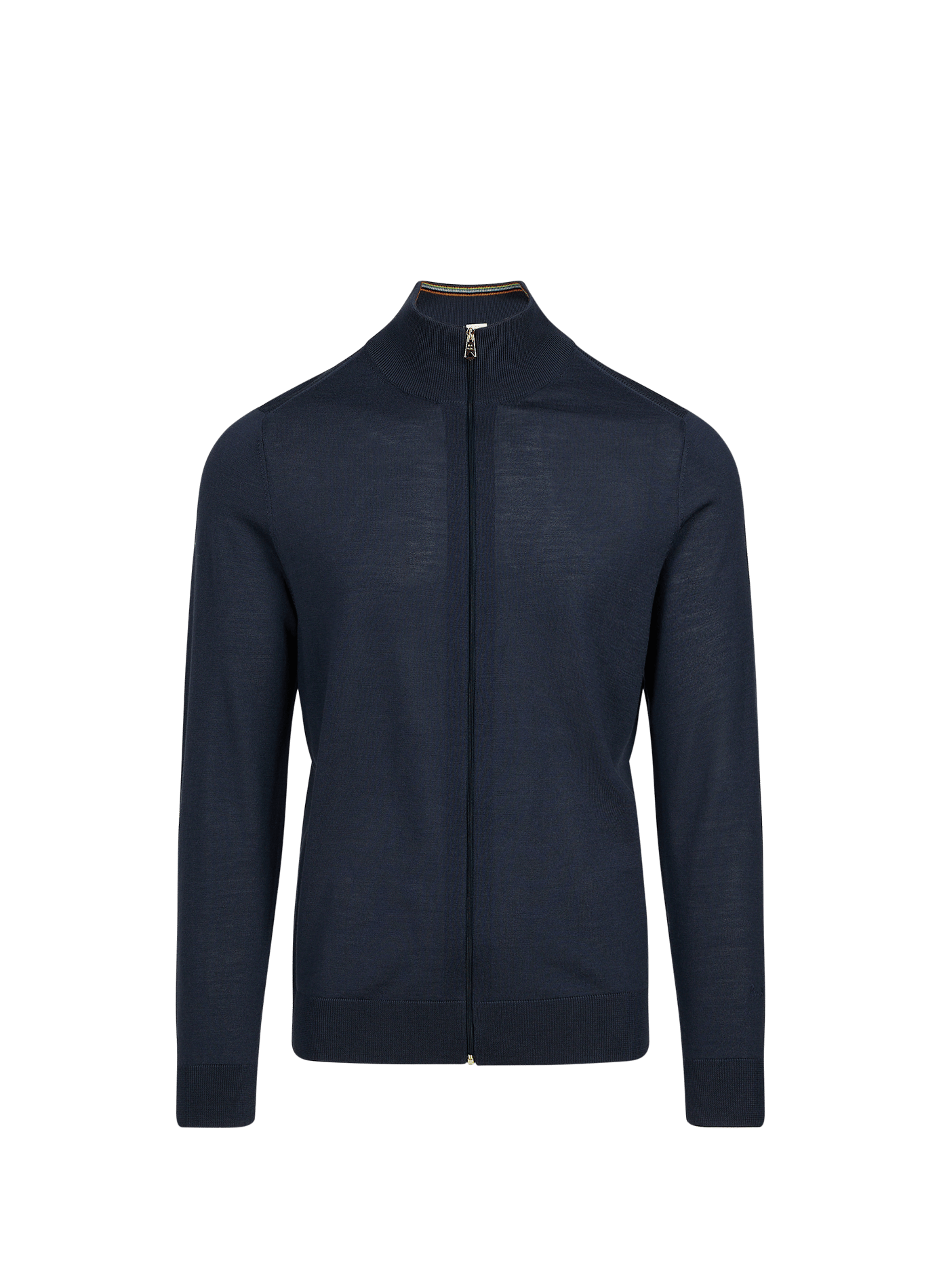 Gilet col montant zippé en laine PAUL SMITH Bleu