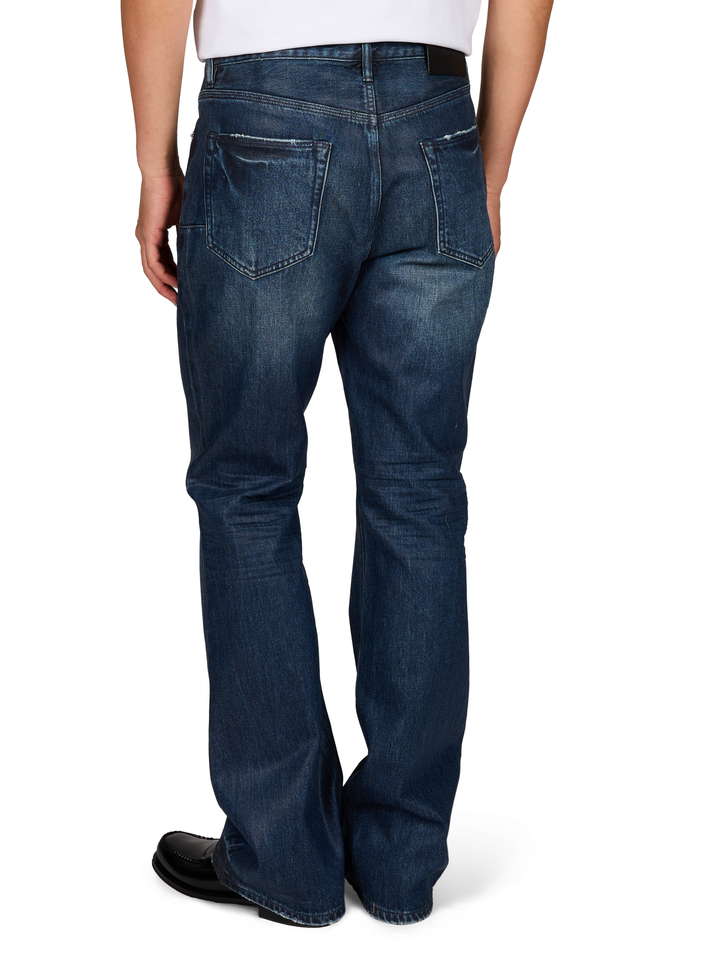 Bootcut washed denim jeans in cotton PURPLE BRAND Blue