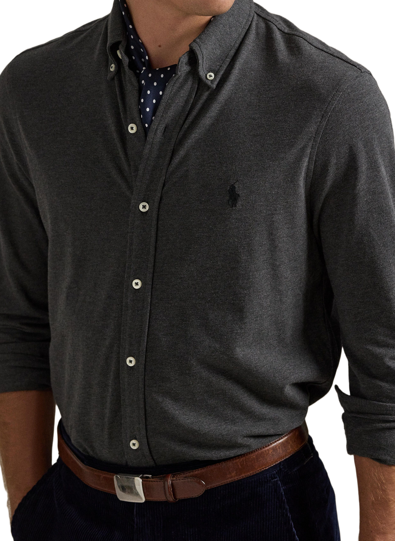 Cotton shirt | Grey POLO RALPH LAUREN Men