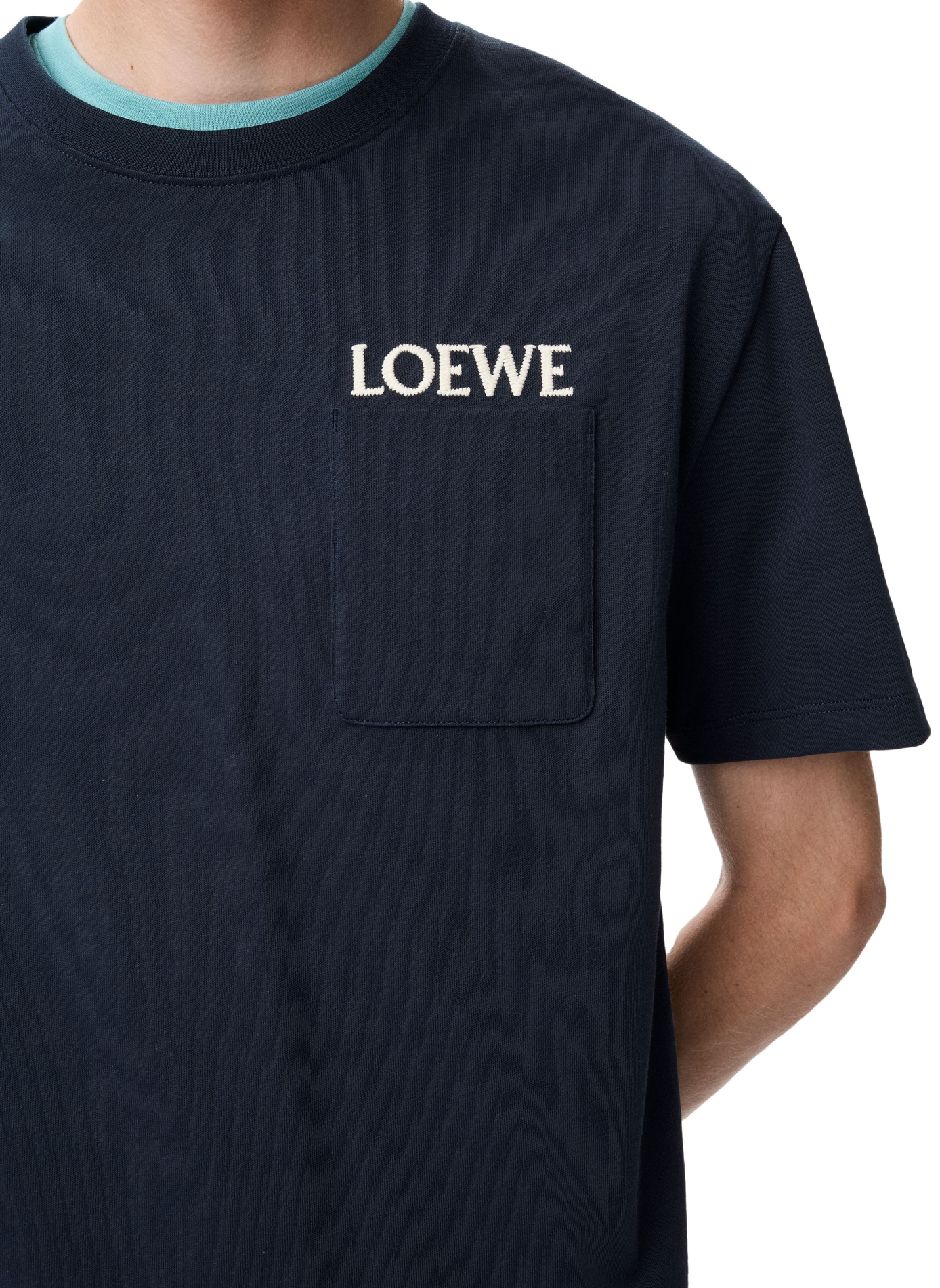 Lässiges Baumwoll-T-Shirt LOEWE Blau