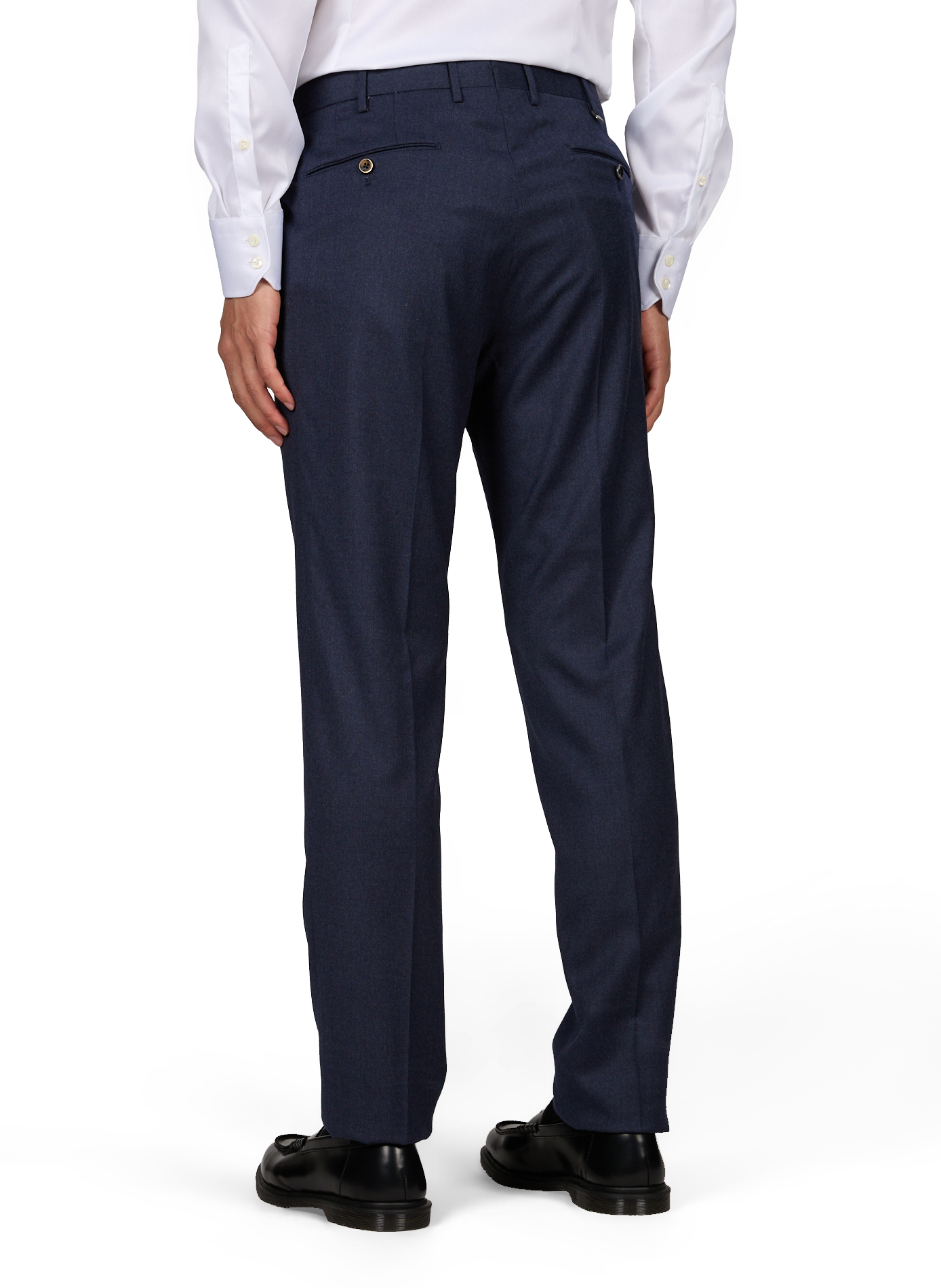 Pantalon slim en laine vierge PT01 Bleu