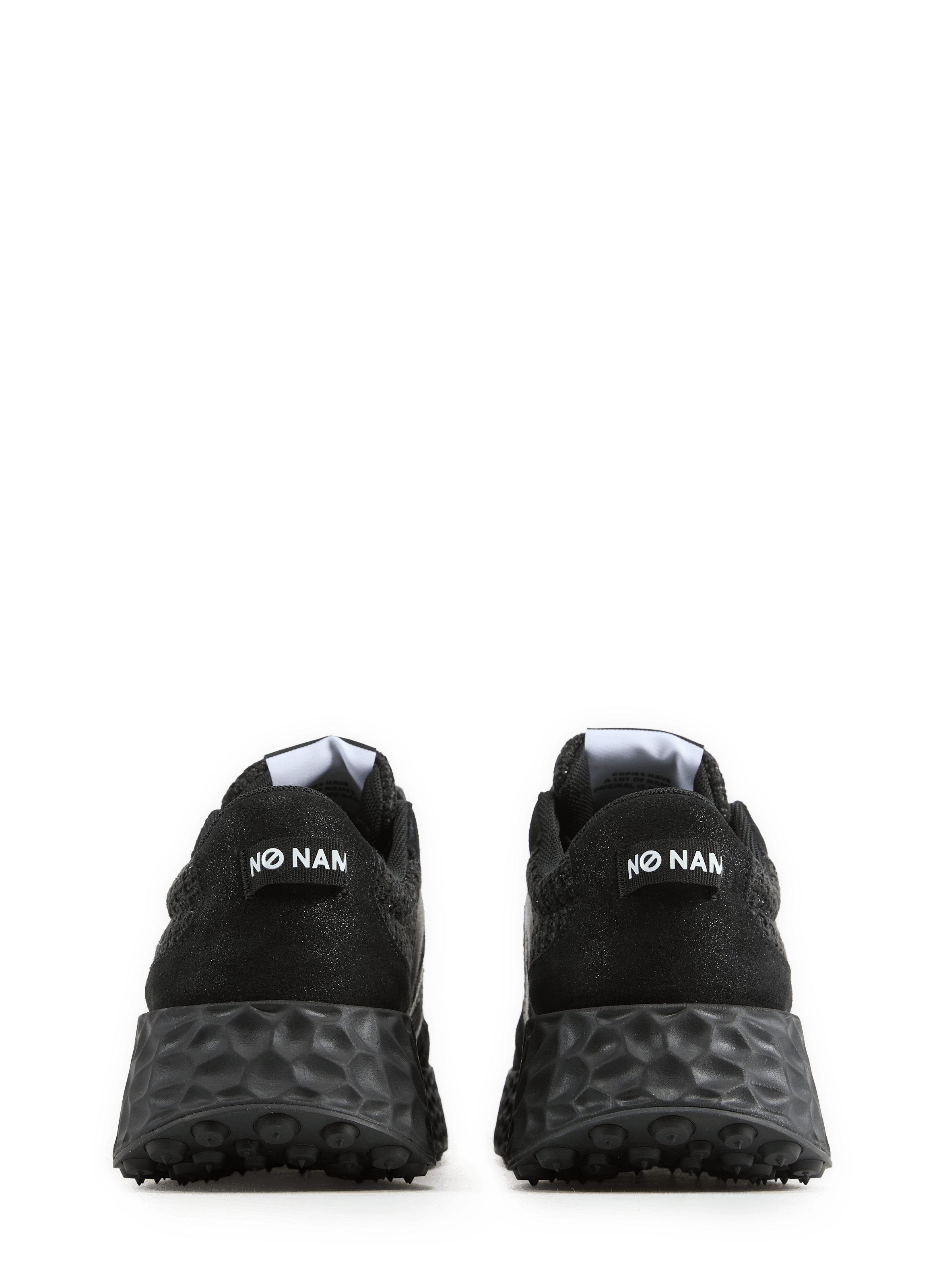 Mixed leather sneakers NO NAME Black