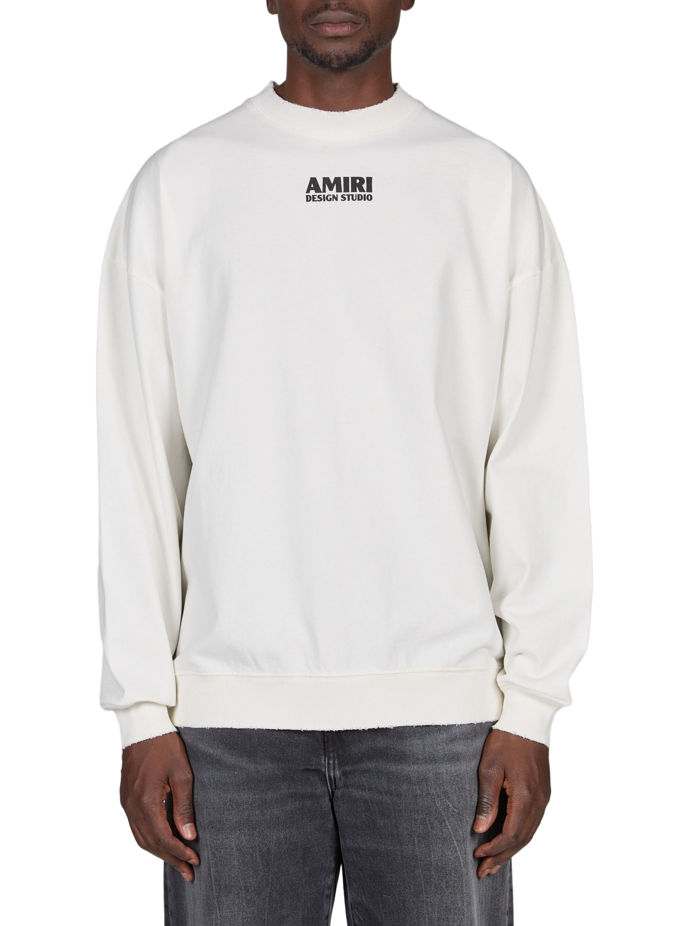Oversized screen-printed cotton sweatshirt AMIRI White