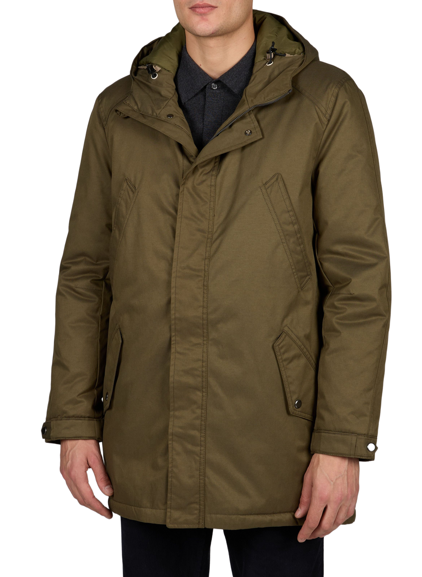 Gerade, einfarbige Parka mit Kapuze LAFAURIE Khaki