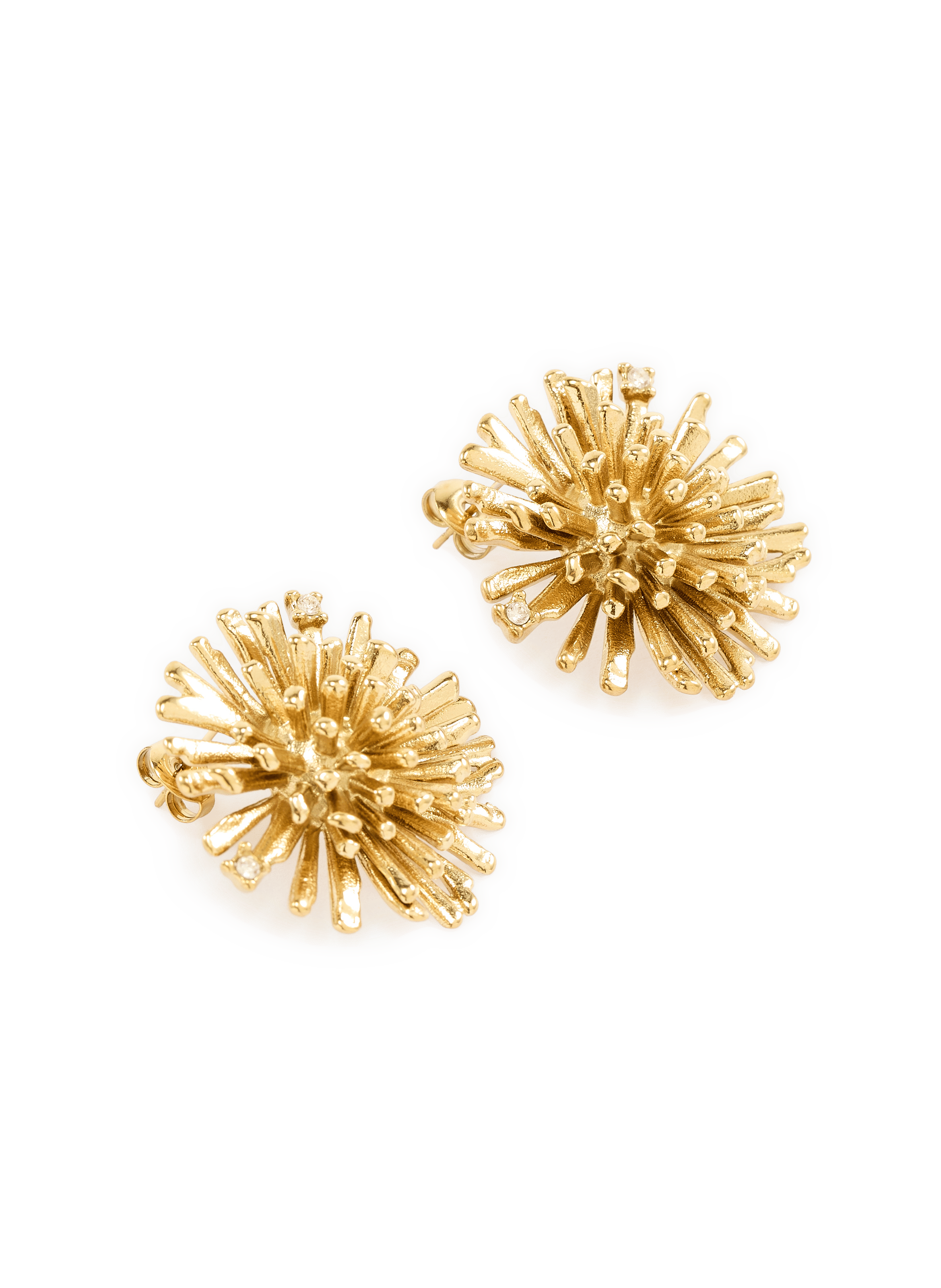 Mit Strass verzierte Ohrringe AU PRINTEMPS PARIS Golden