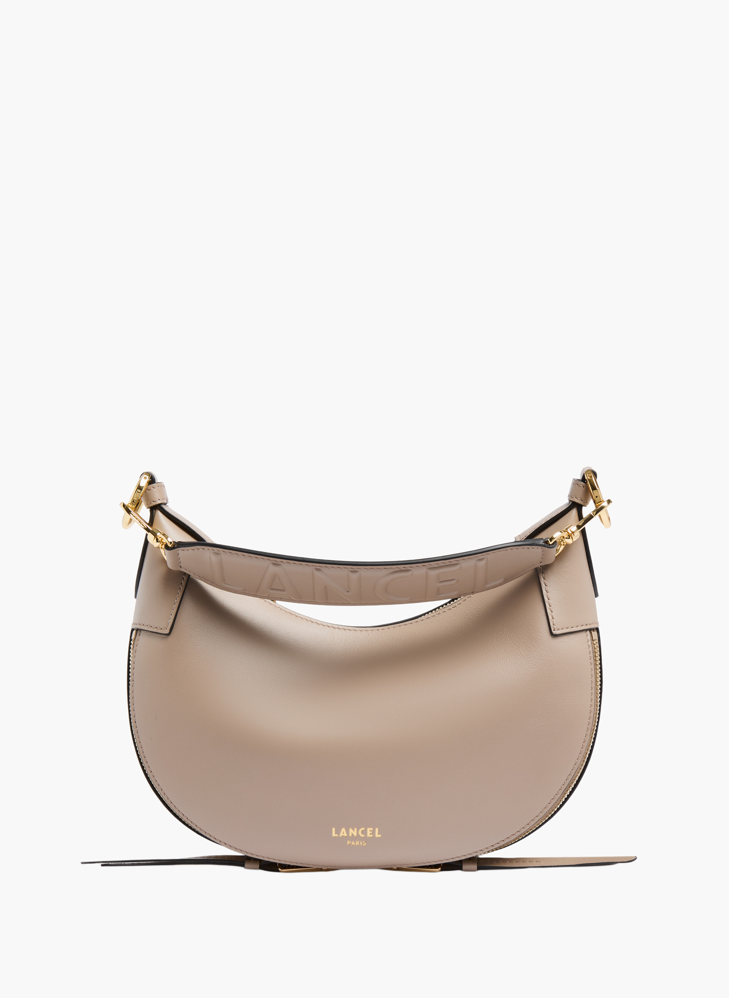 Sac hobo origami de lancel en cuir de vachette lisse LANCEL Gris