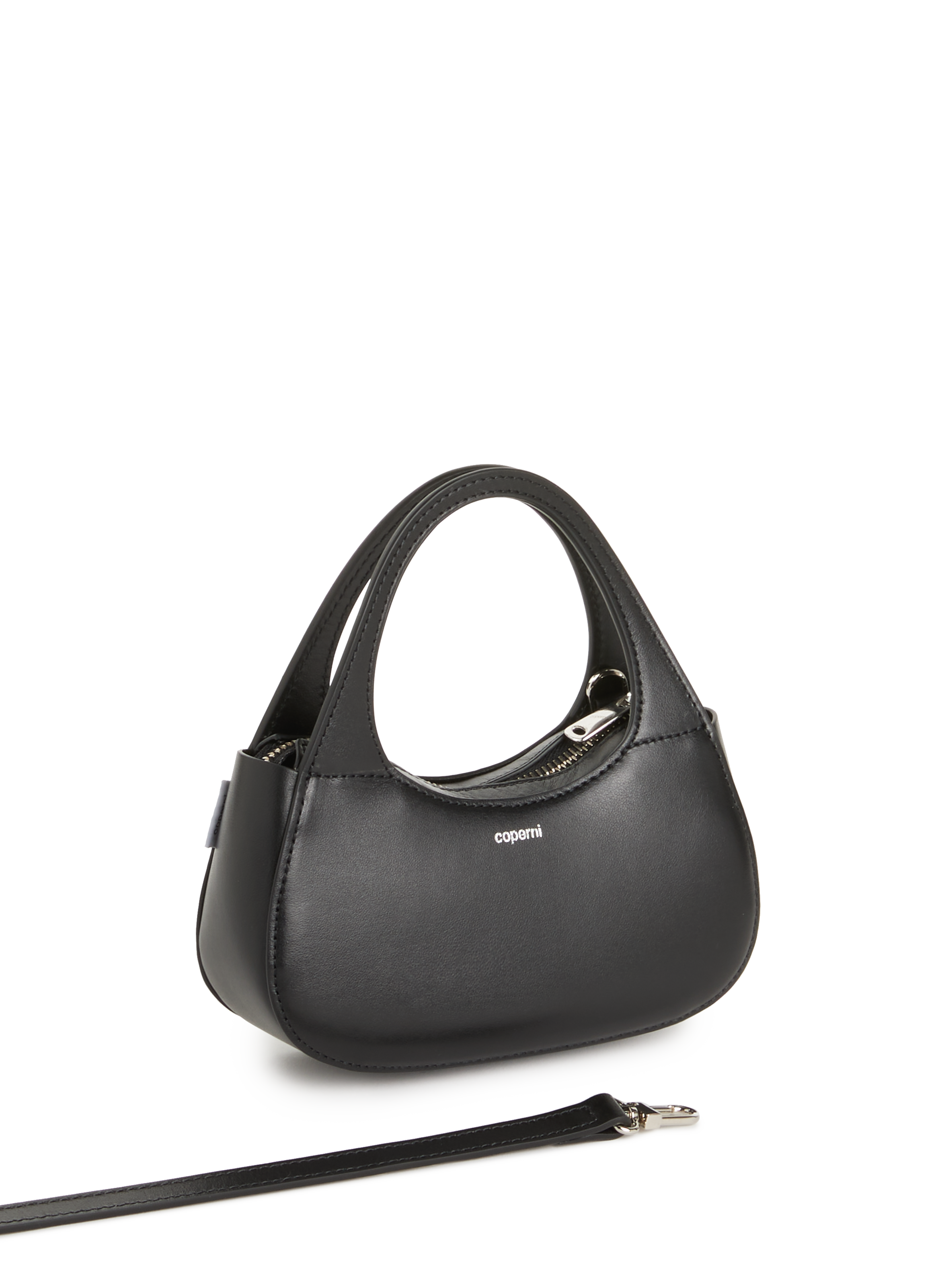 Mini sac baguette swipe en cuir