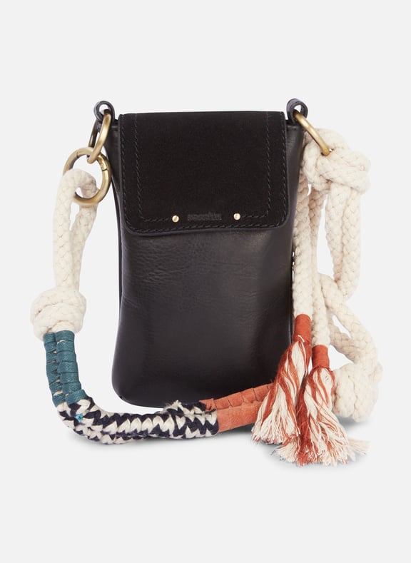 Porte portable en cuir evalio Noir by SESSUN SESSUN Porte portable en cuir evalio Noir