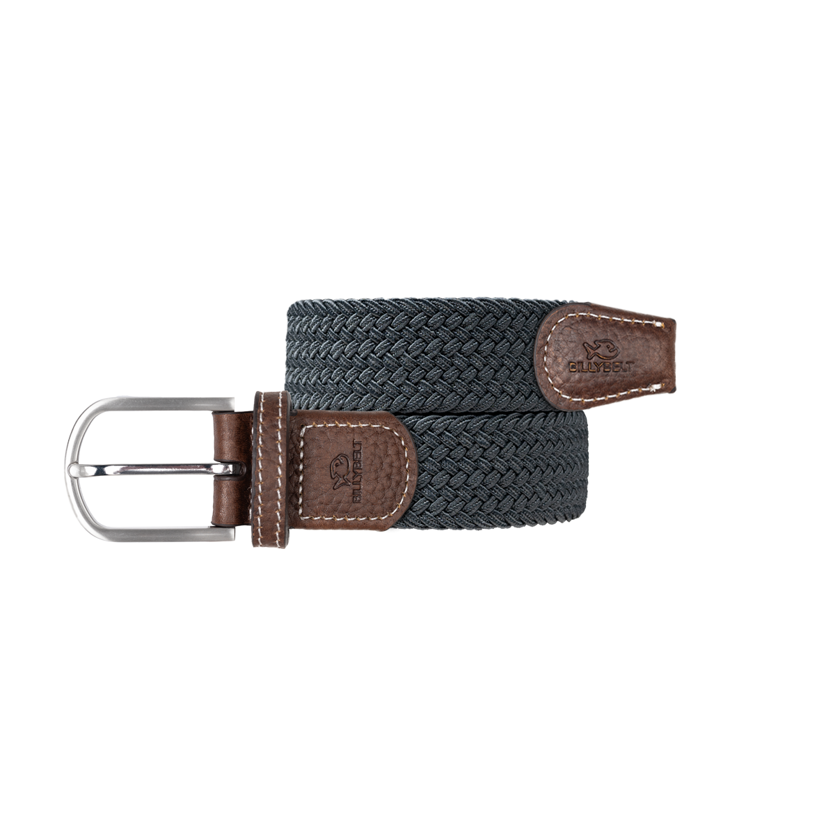 Ceinture tressée élastique unie BILLYBELT Gris