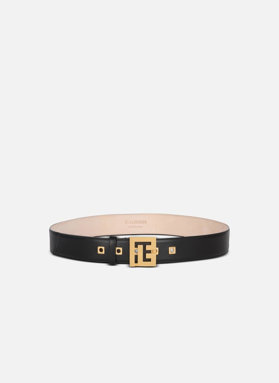 Ceinture p-belt en cuir Noir by BALMAIN BALMAIN Ceinture p-belt en cuir Noir