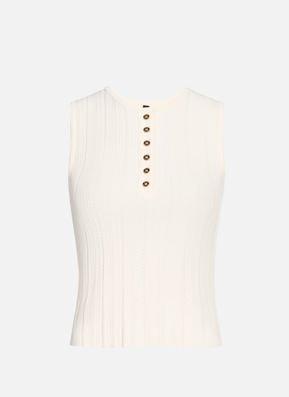 Top sans manches côtelé Beige by GUESS GUESS Top sans manches côtelé Beige