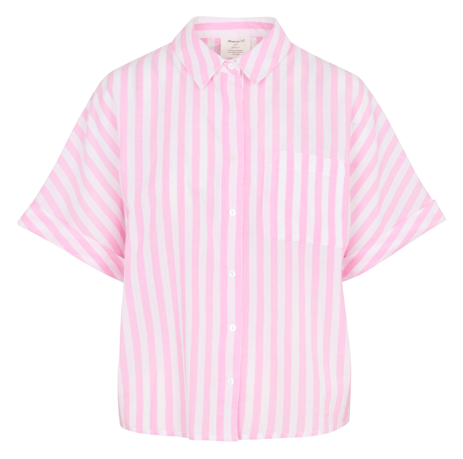 Chemise col classique en coton Sunset MAISON 123 Rose