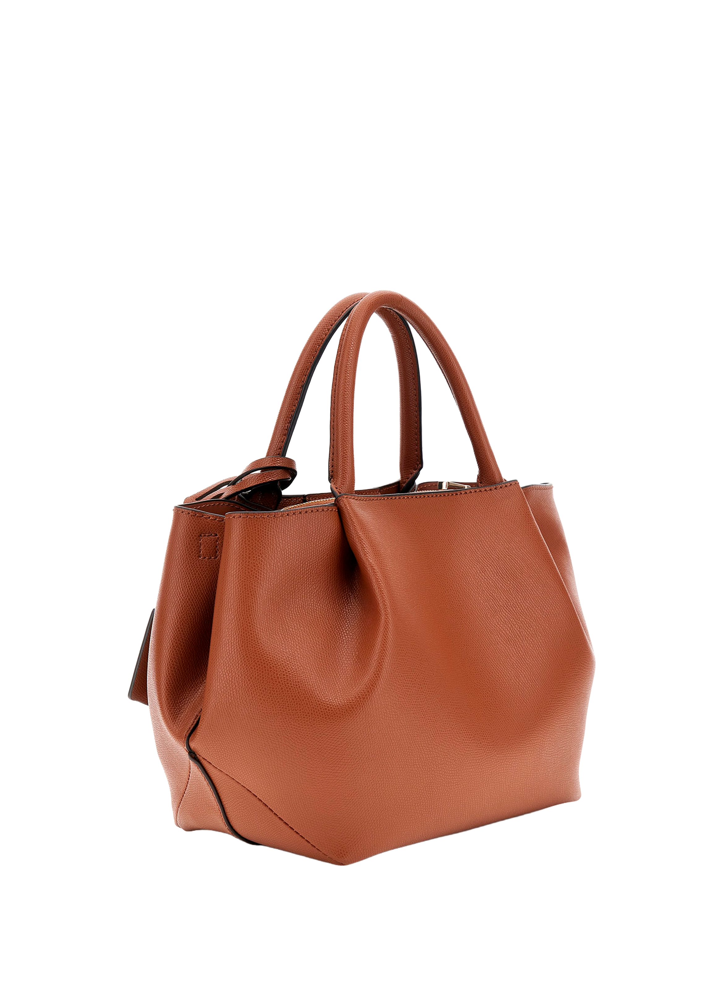 Sac à main zippé double anse GUESS Marron
