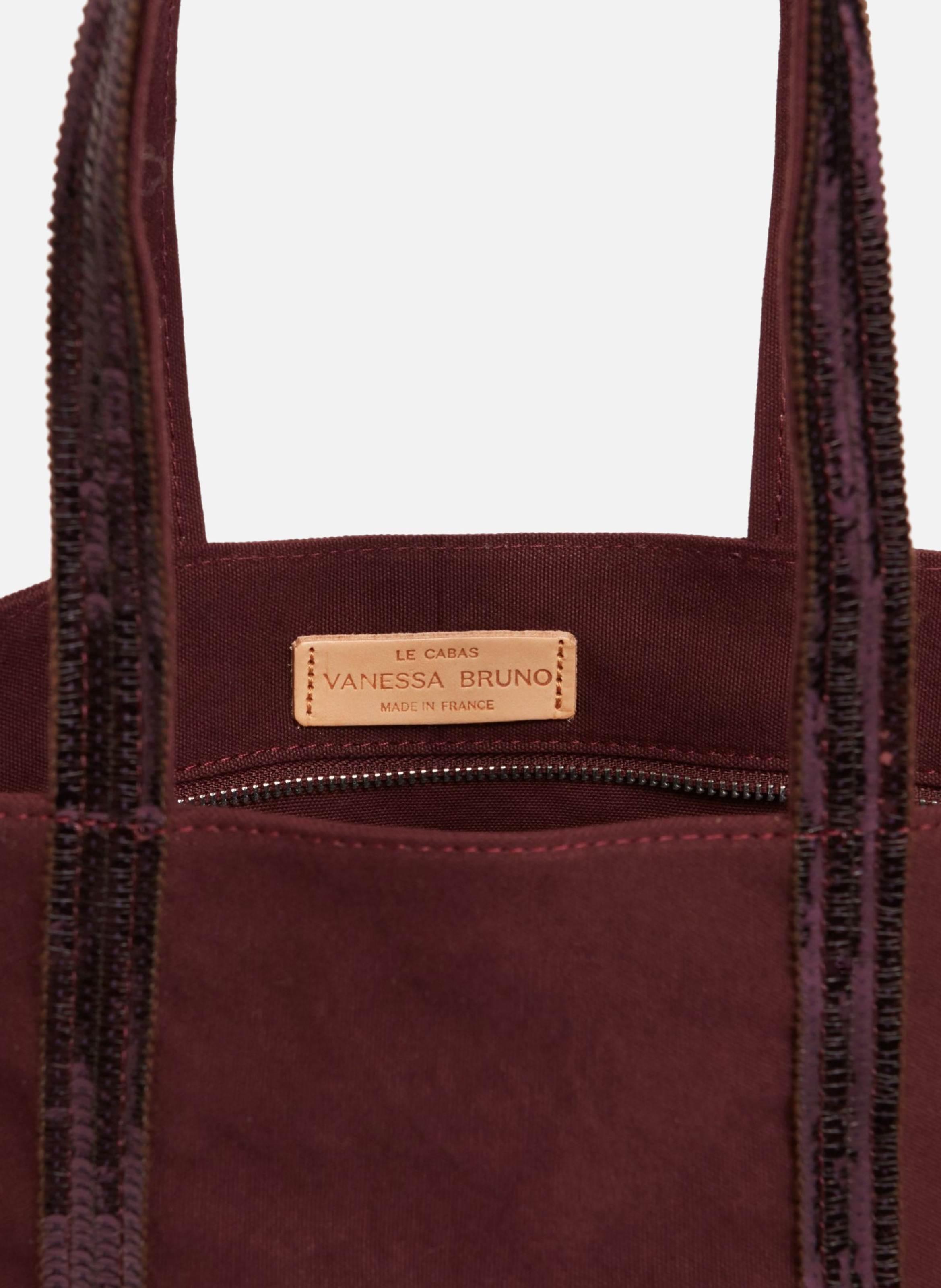 Cabas m zippé en toile VANESSA BRUNO Rouge