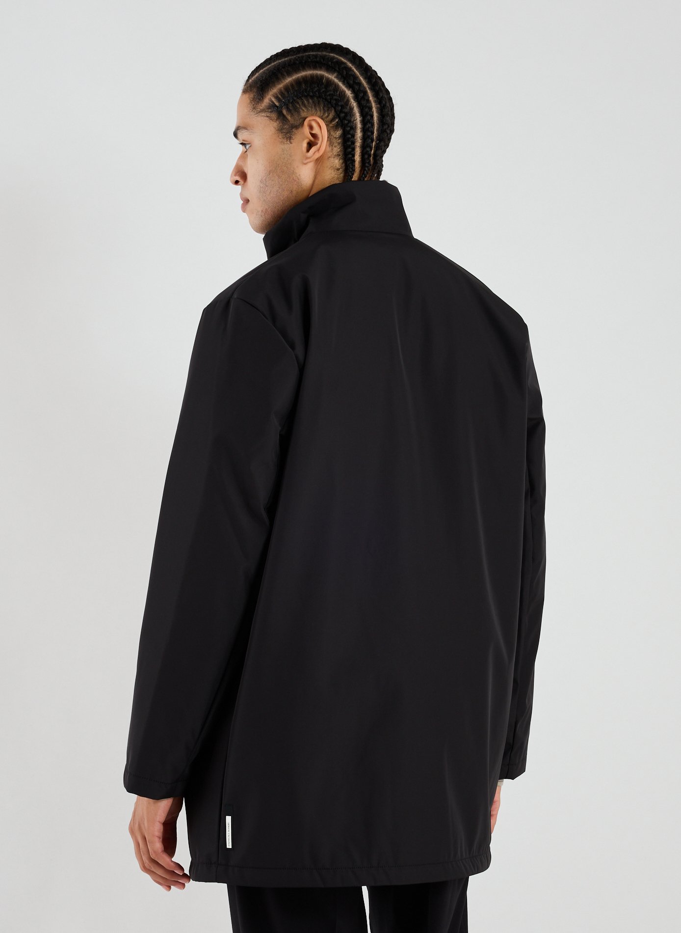 Mid-length straight trench coat ARMANI EXCHANGE Black