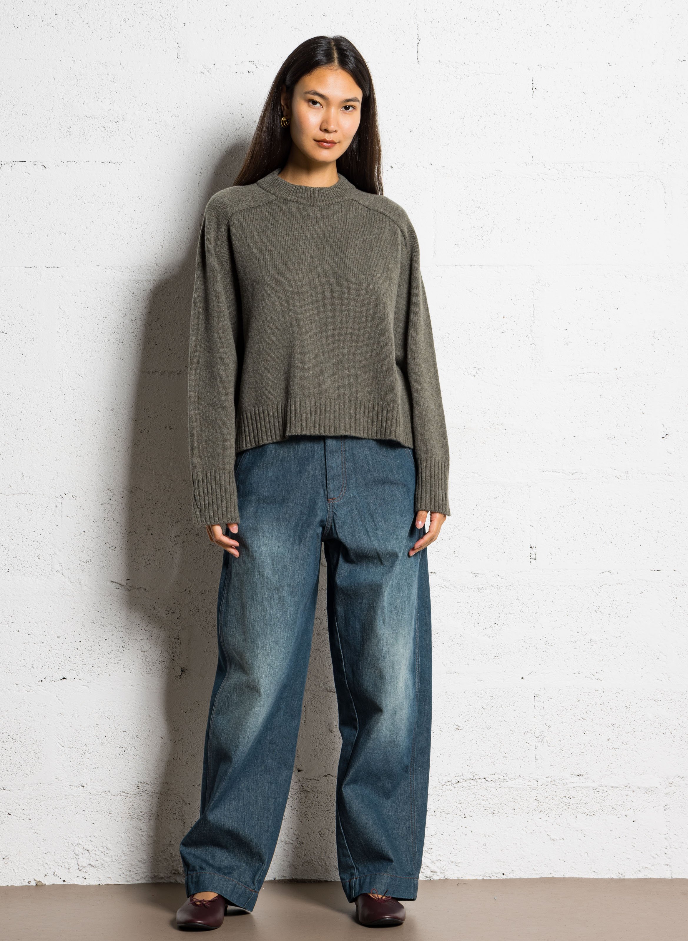 Jean large en coton gabin SOEUR Bleu