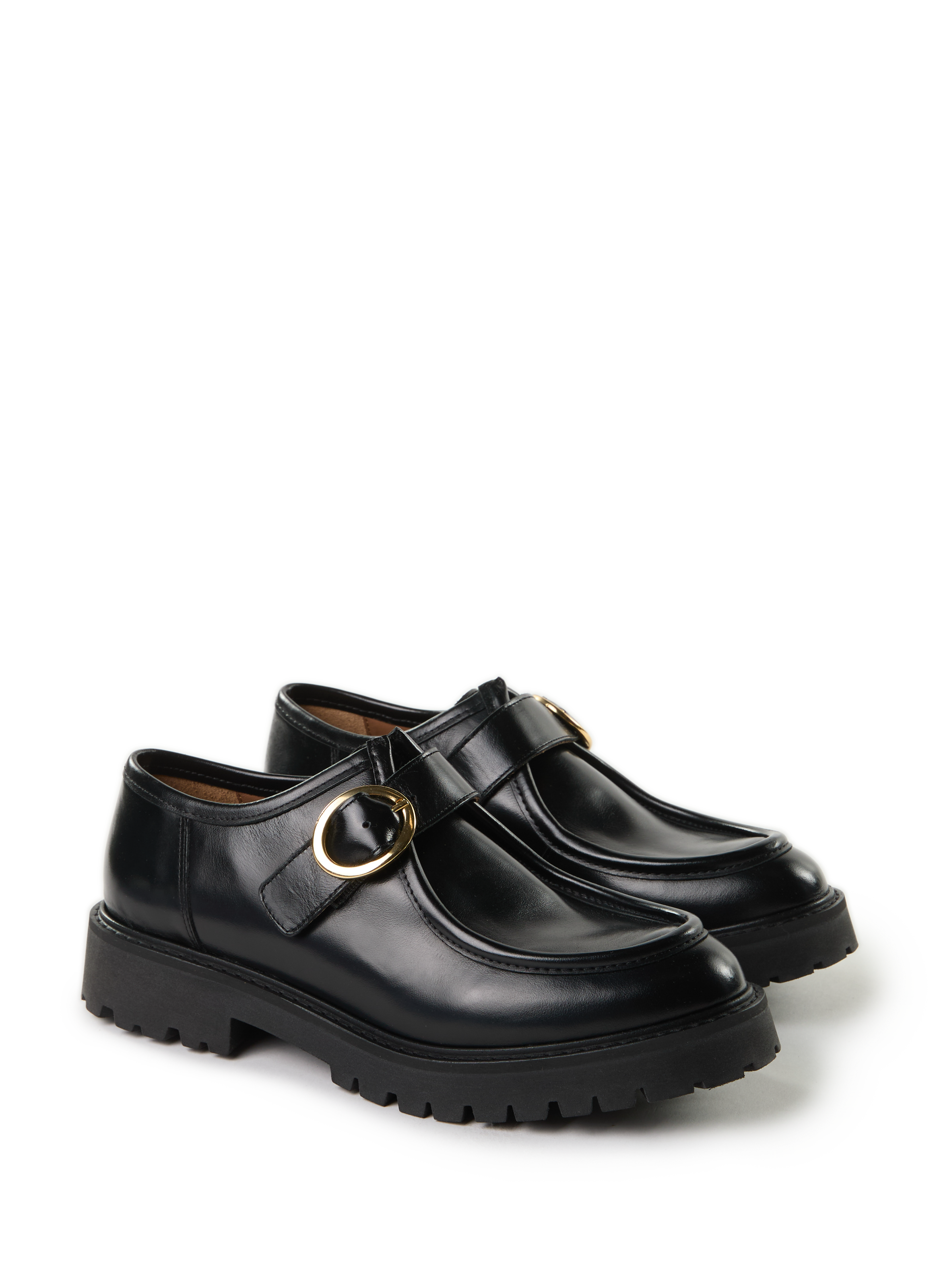 Mocassins unis en cuir MAISON TOUFET Noir