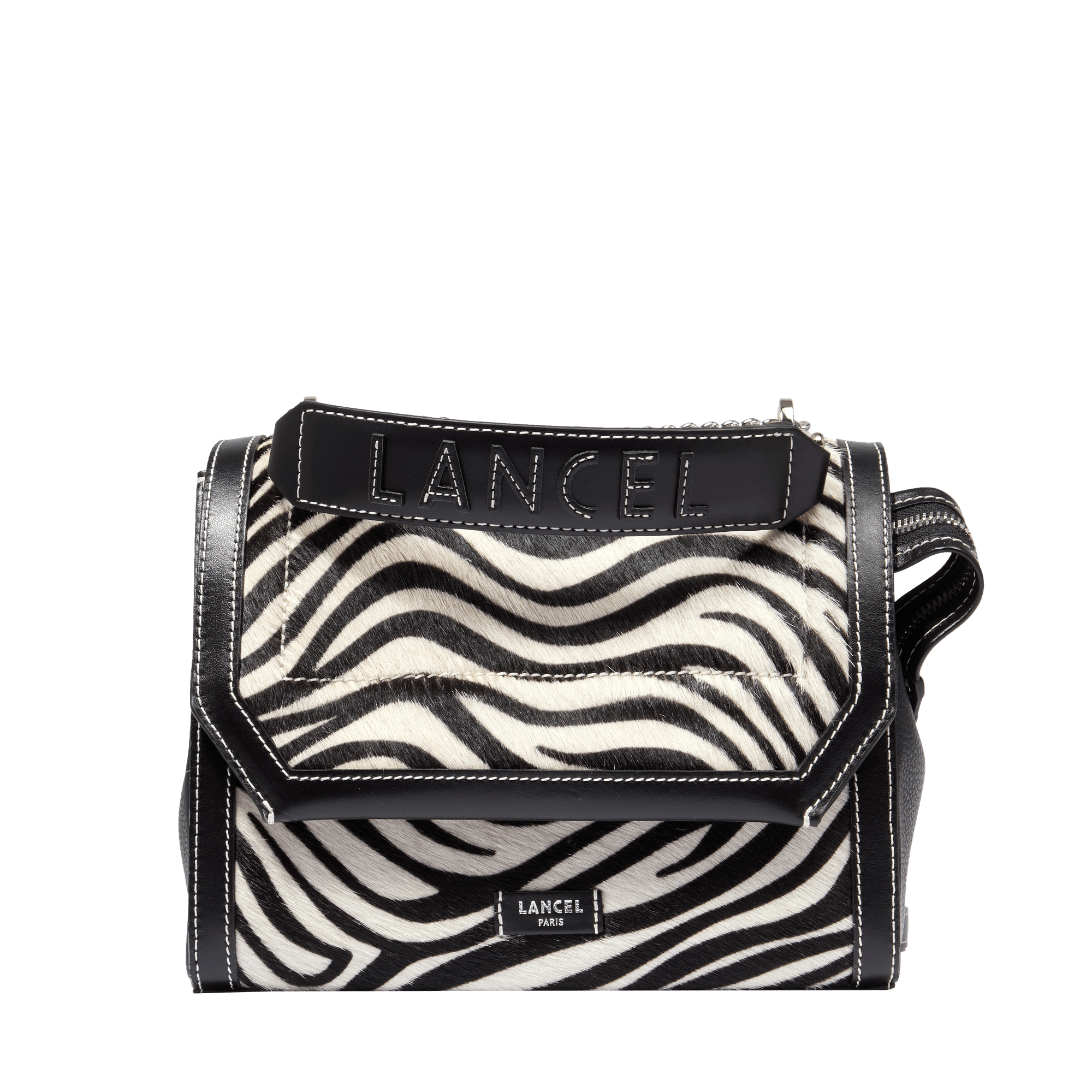 LANCEL Sac rabat m ninon de lancel en cuir Noir