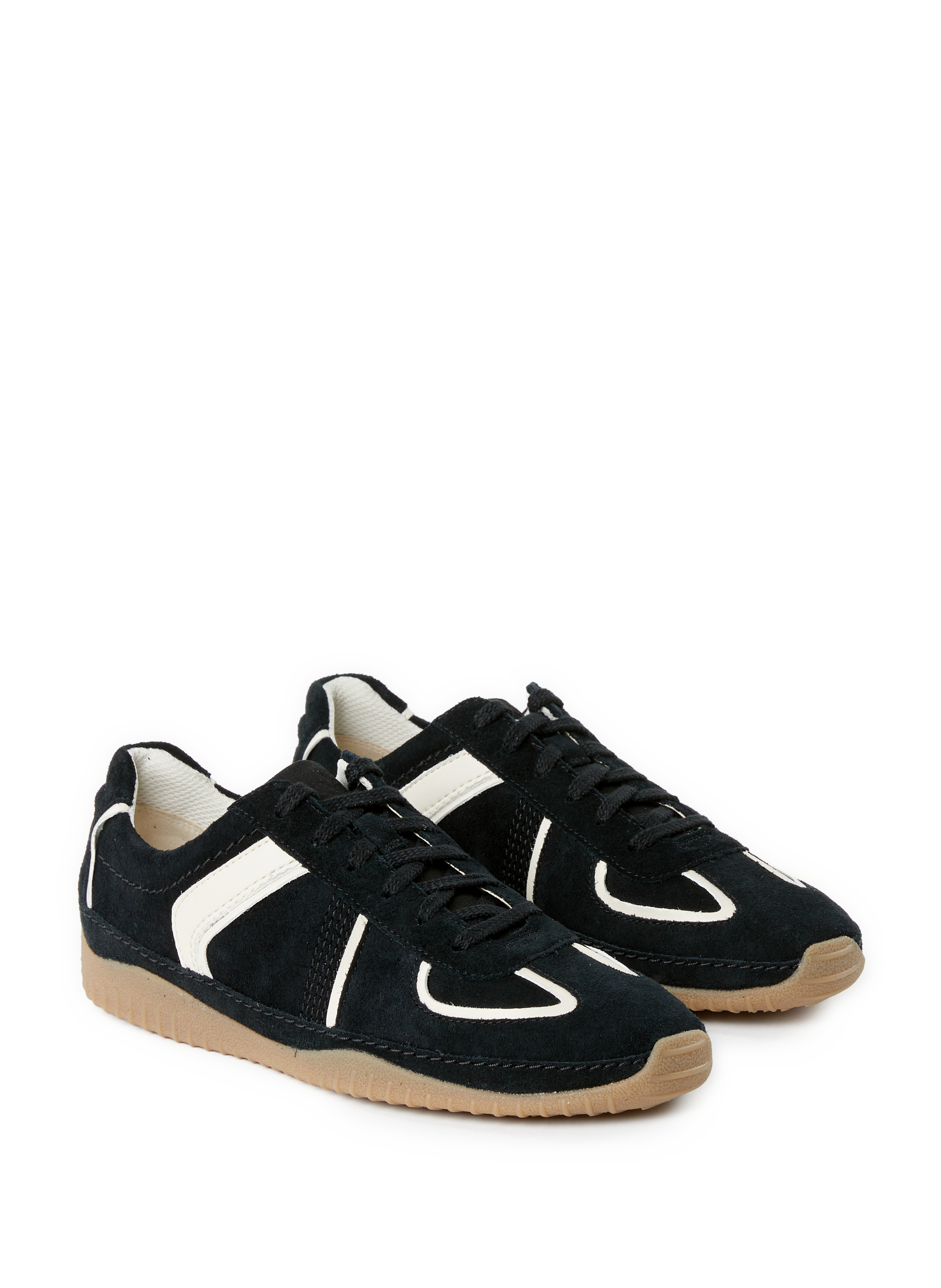 Bi-material leather sneakers CLARKS Black