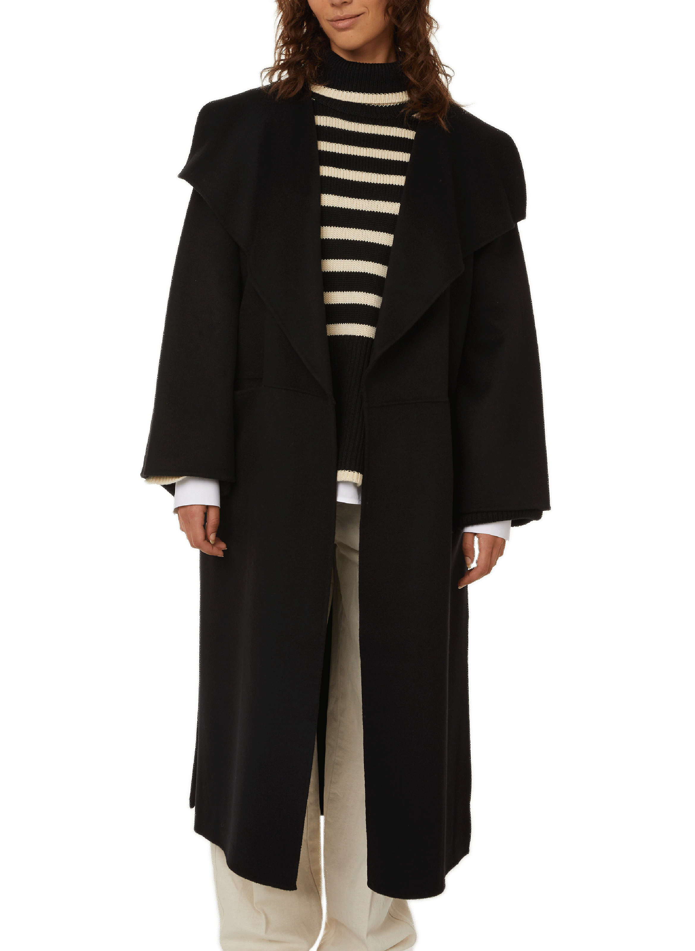 TOTEME Manteau en laine et cachemire Noir