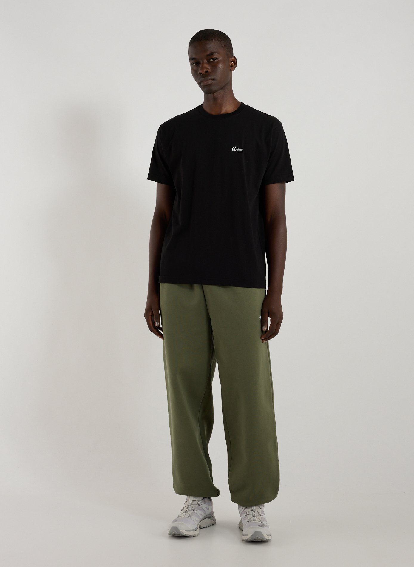 T-shirt col rond en coton DIME Noir