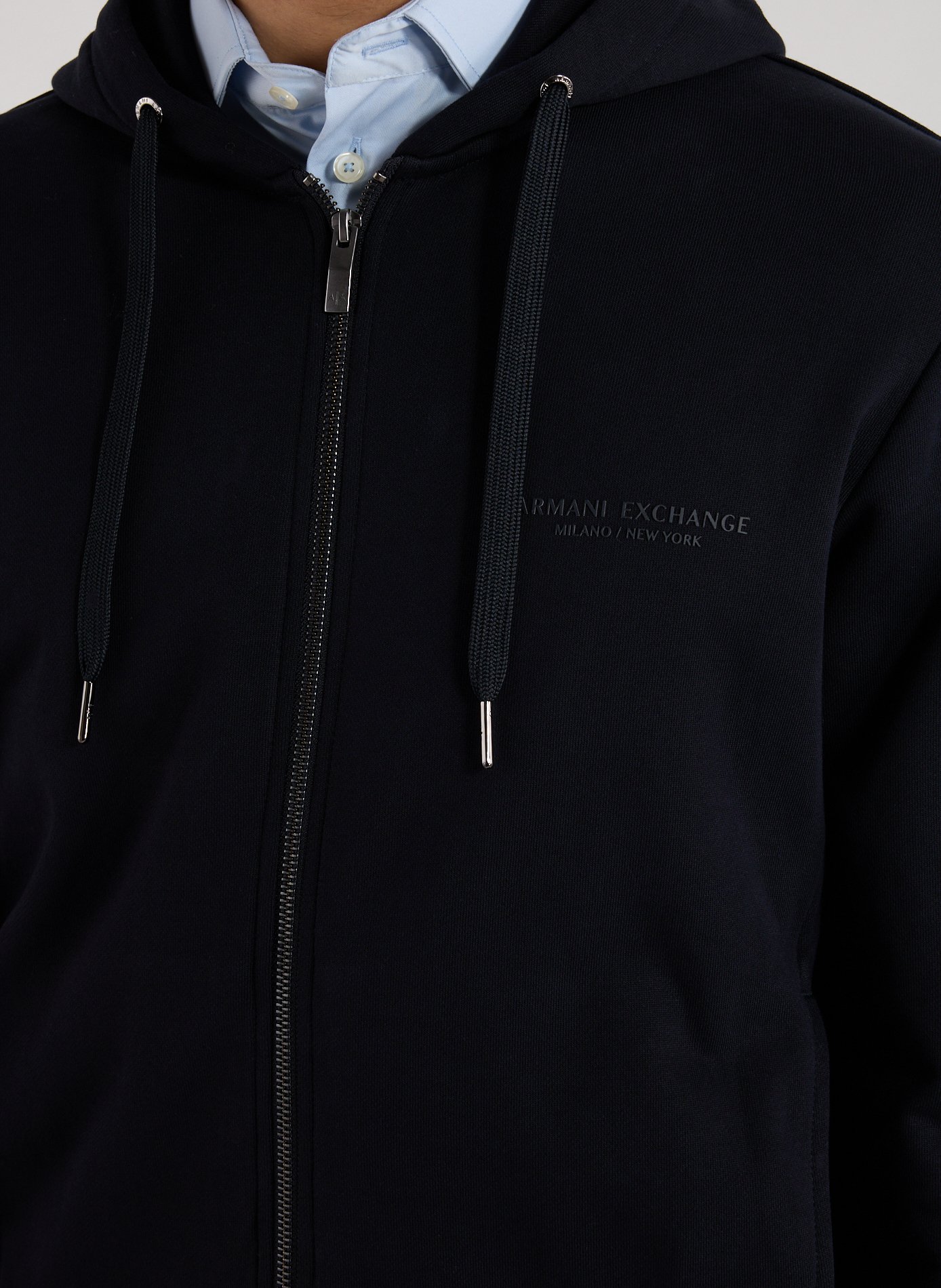 Cotton Hooded Sweatshirt ARMANI EXCHANGE Blue