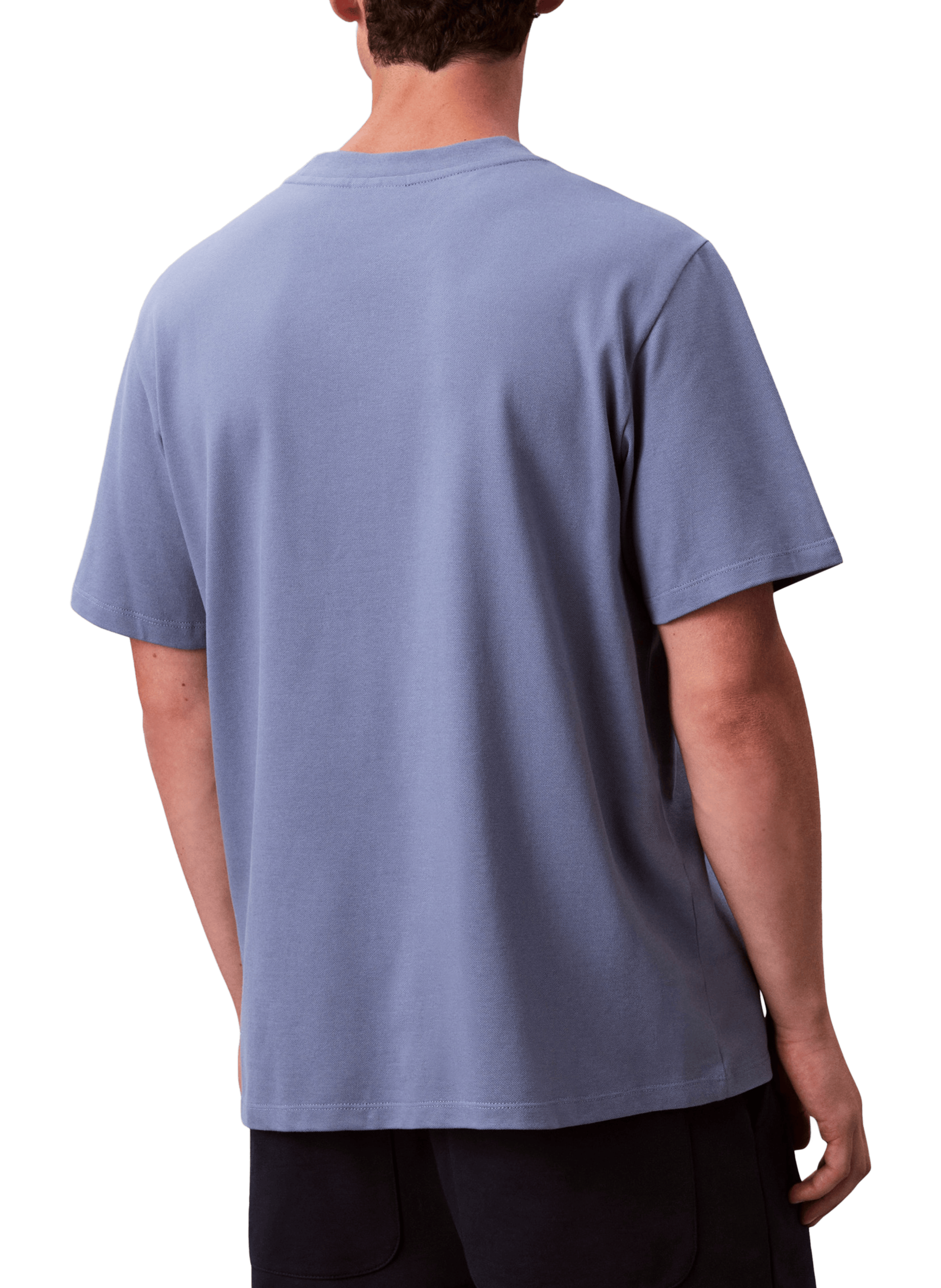 T-shirt à col rond en coton mélangé CALVIN KLEIN Bleu