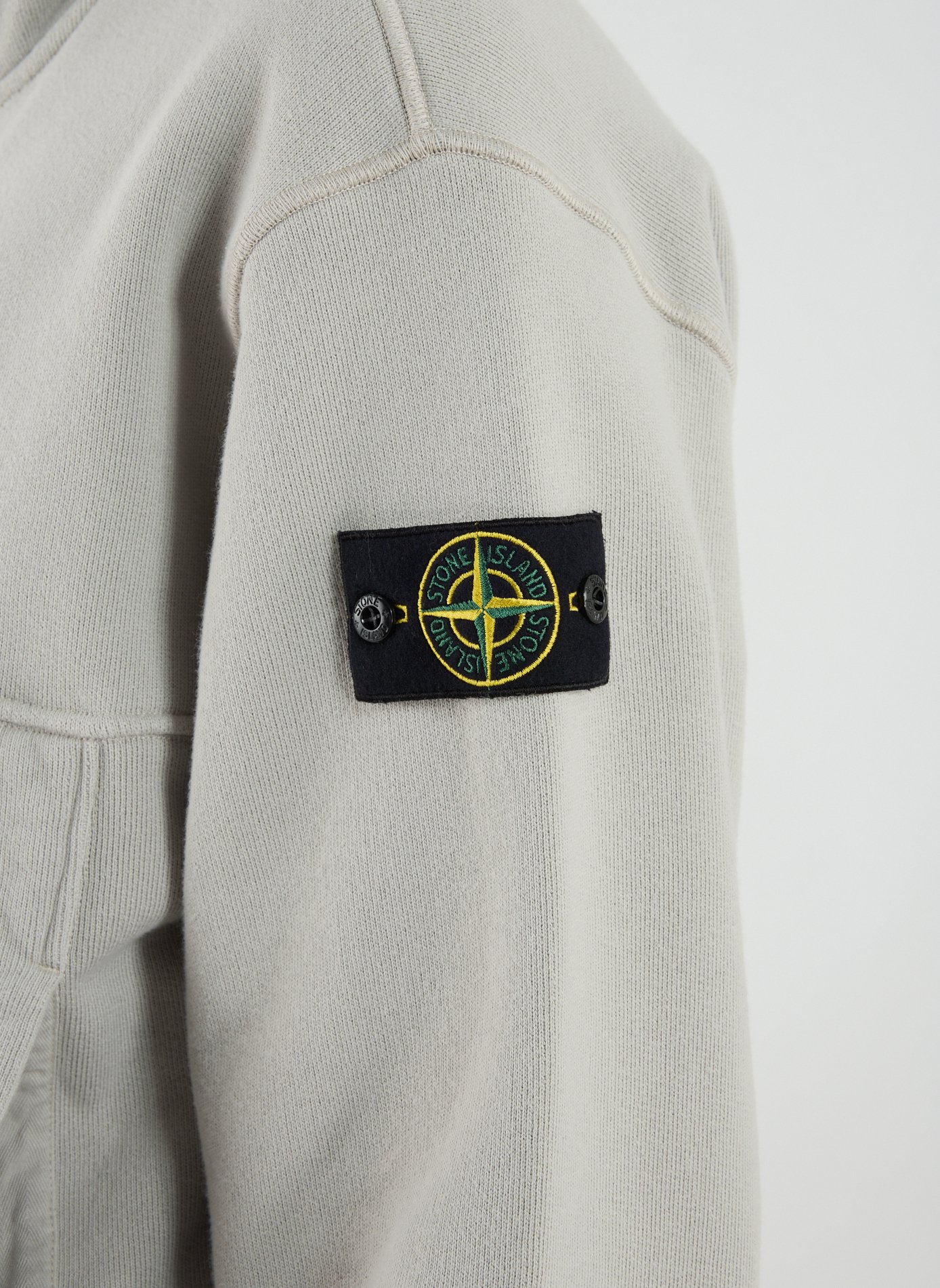 Cotton zip-up hoodie STONE ISLAND Grey