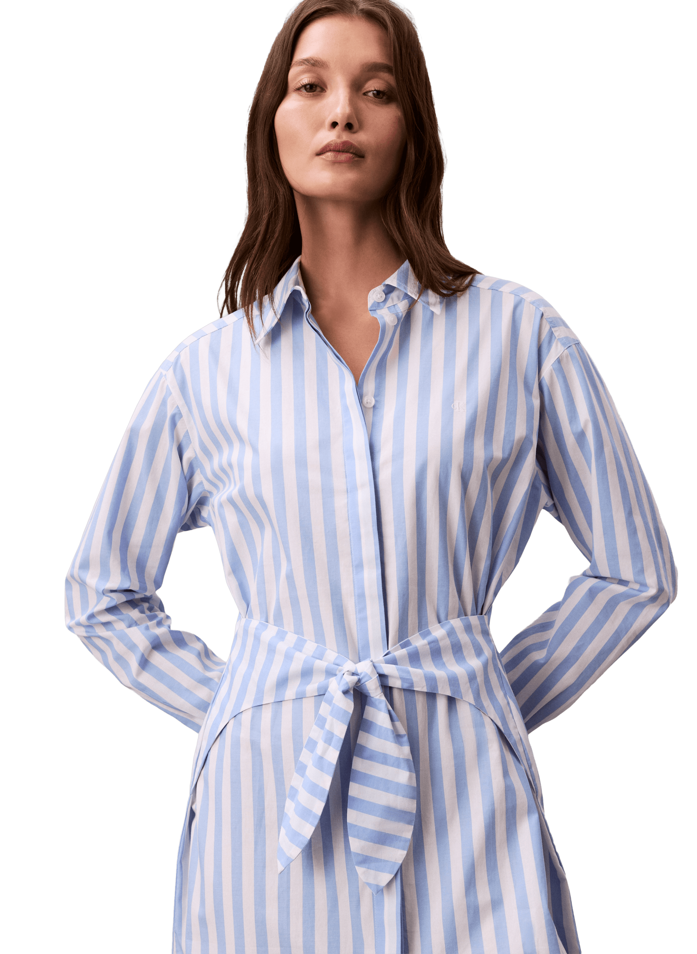 Robe à nouer à rayures en coton CALVIN KLEIN Multicolore