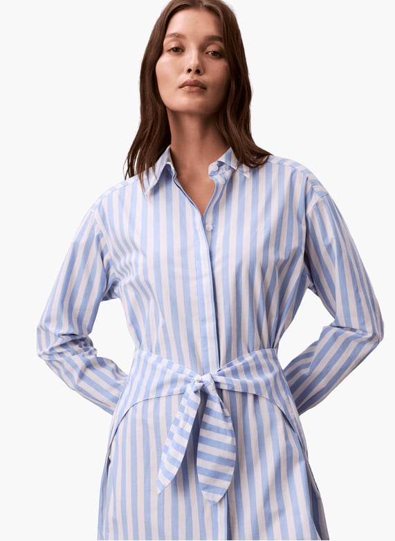calvin klein striped shirt dress Calvin Klein Stripe Relaxed Shirtdress