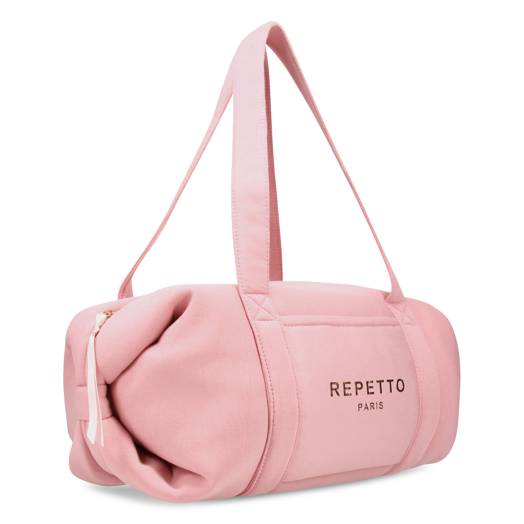 Petit sac polochon uni à logo REPETTO Rose