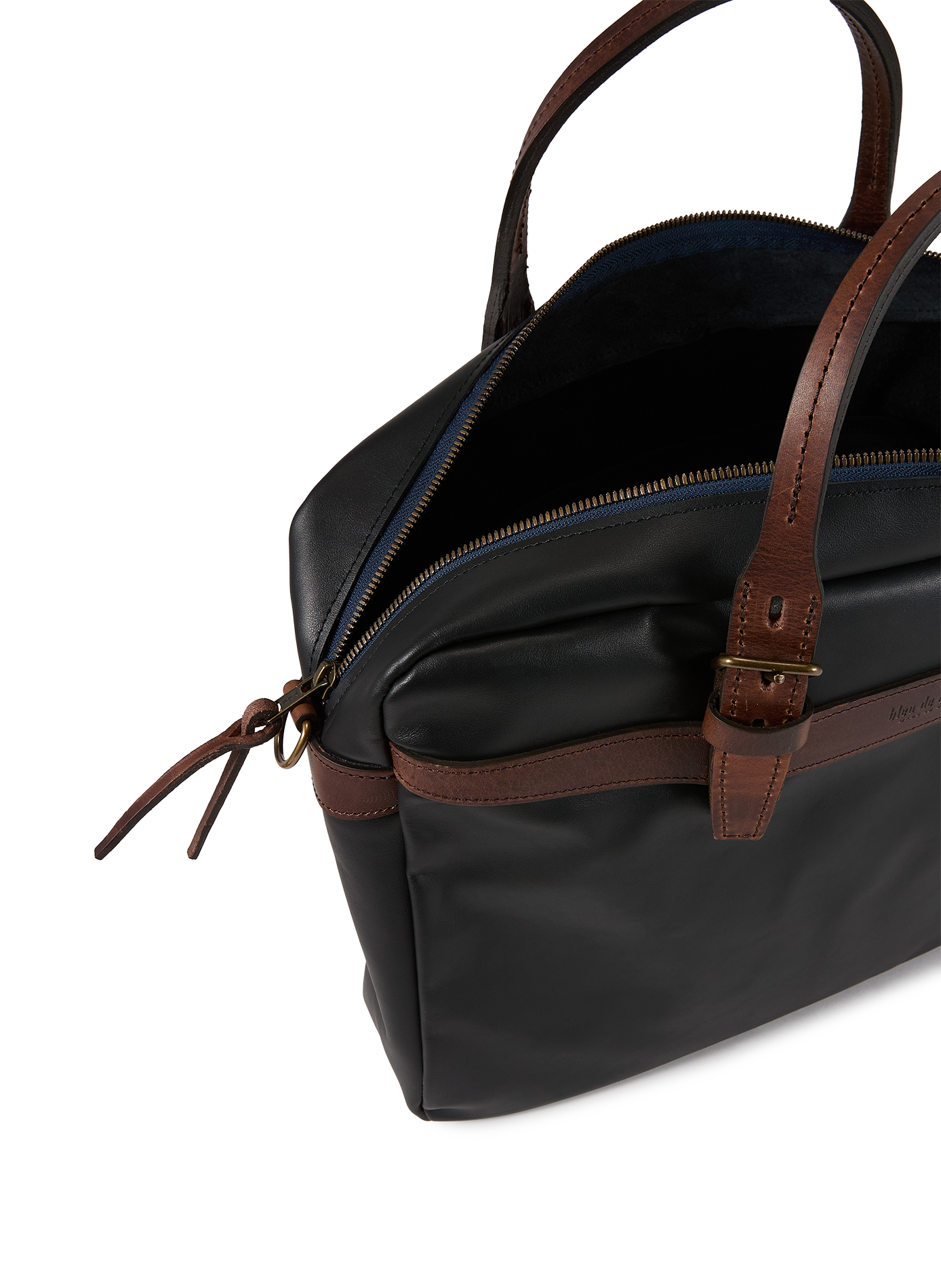 Cow leather Ledger business bag BLEU DE CHAUFFE Black