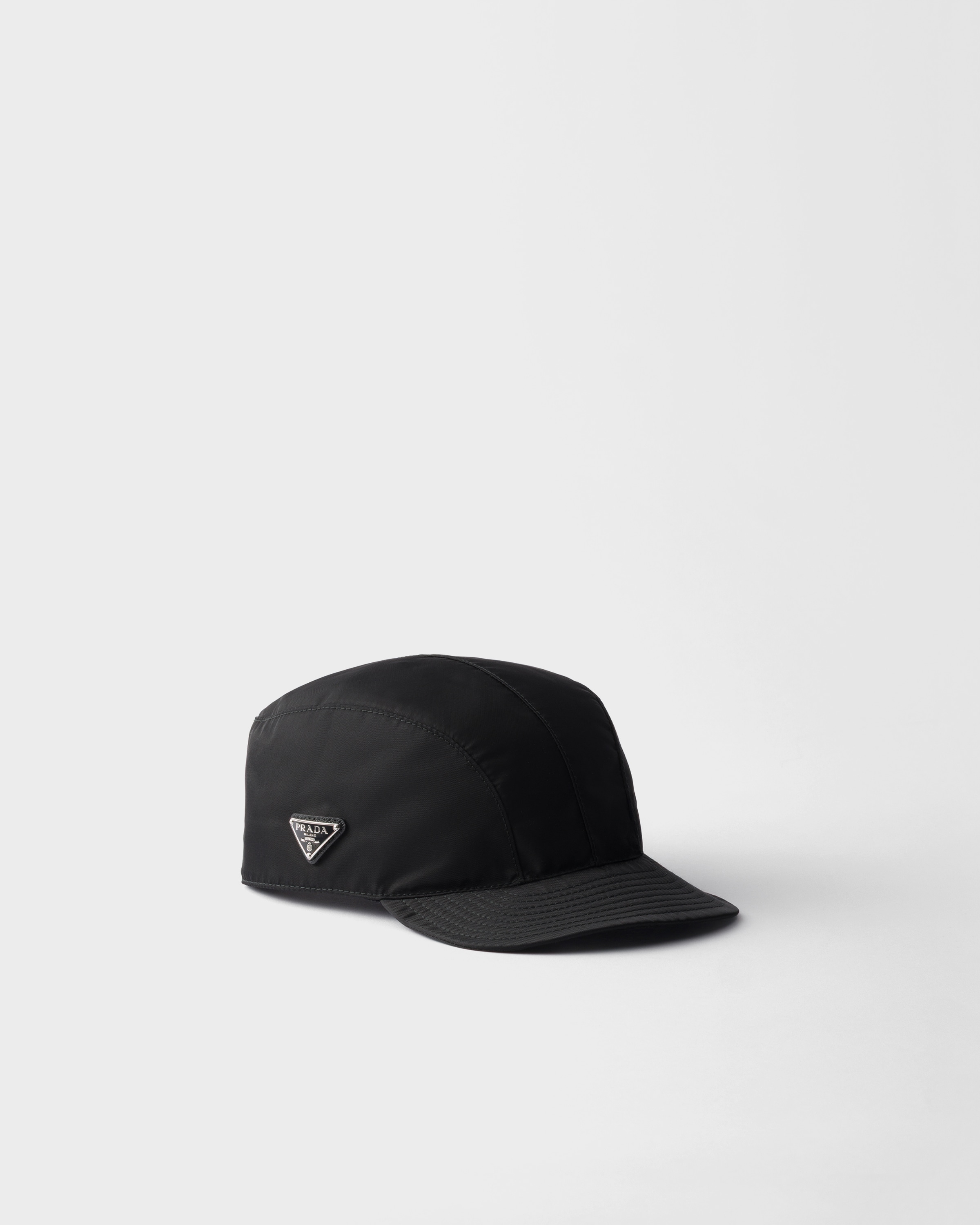 Casquette de baseball en re-nylon PRADA Noir