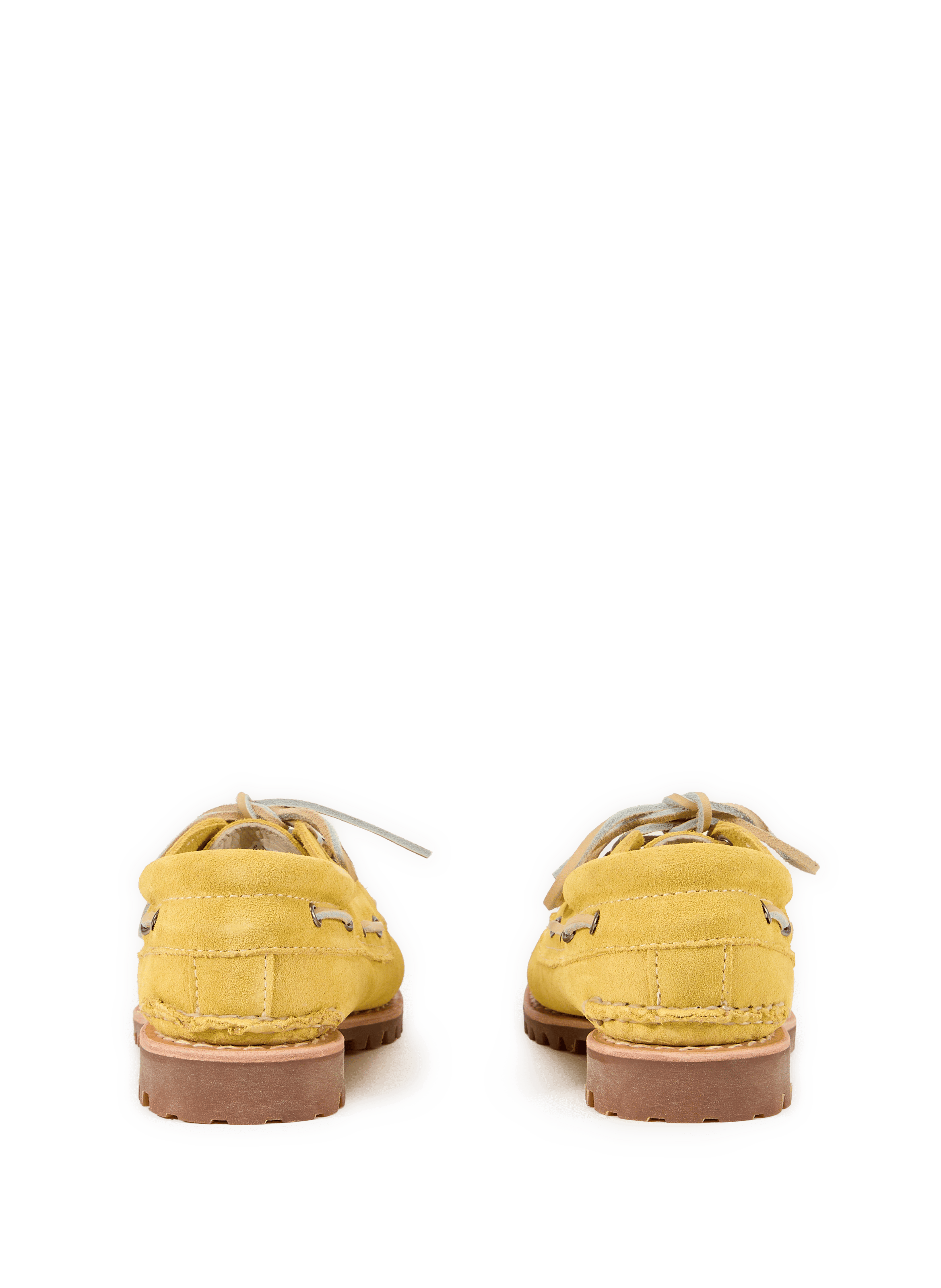 Chaussures bateau crantées en cuir TIMBERLAND Jaune