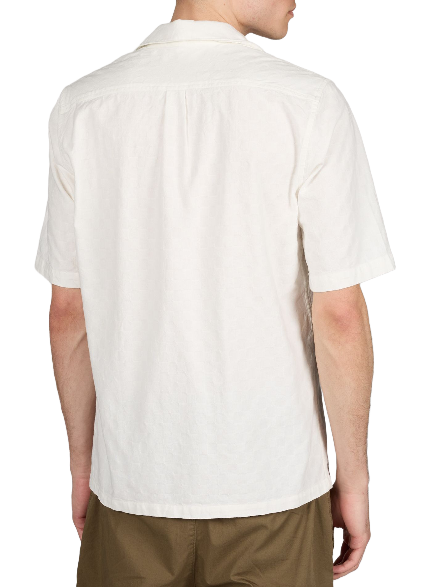 Chemise droite col cubain en coton bio SAMSOE SAMSOE Blanc