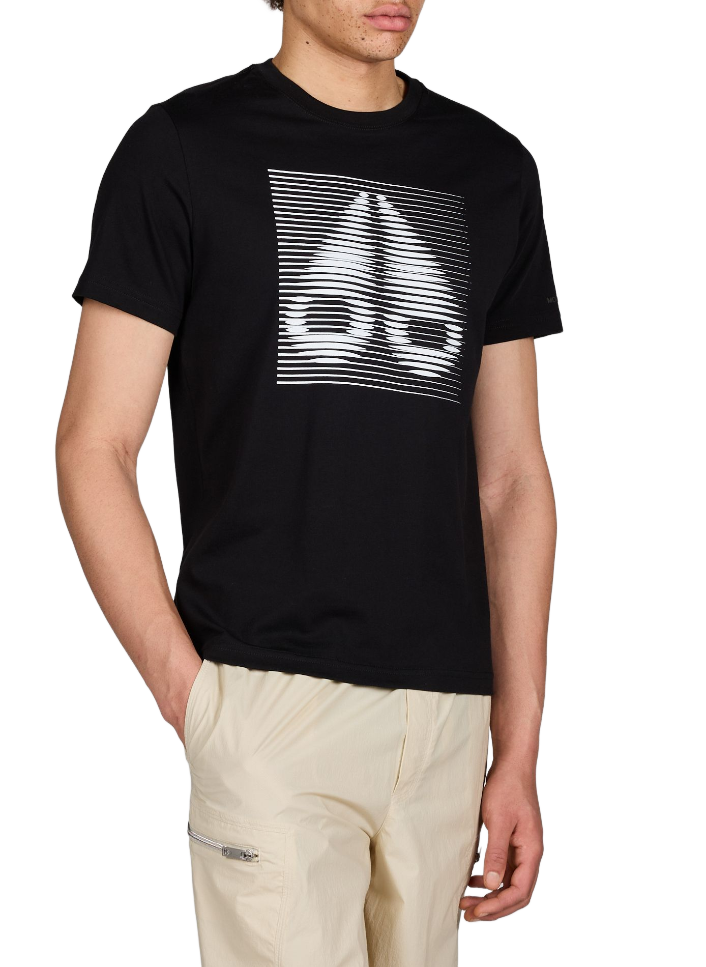 T-shirt à logo en coton MOOSE KNUCKLES Noir