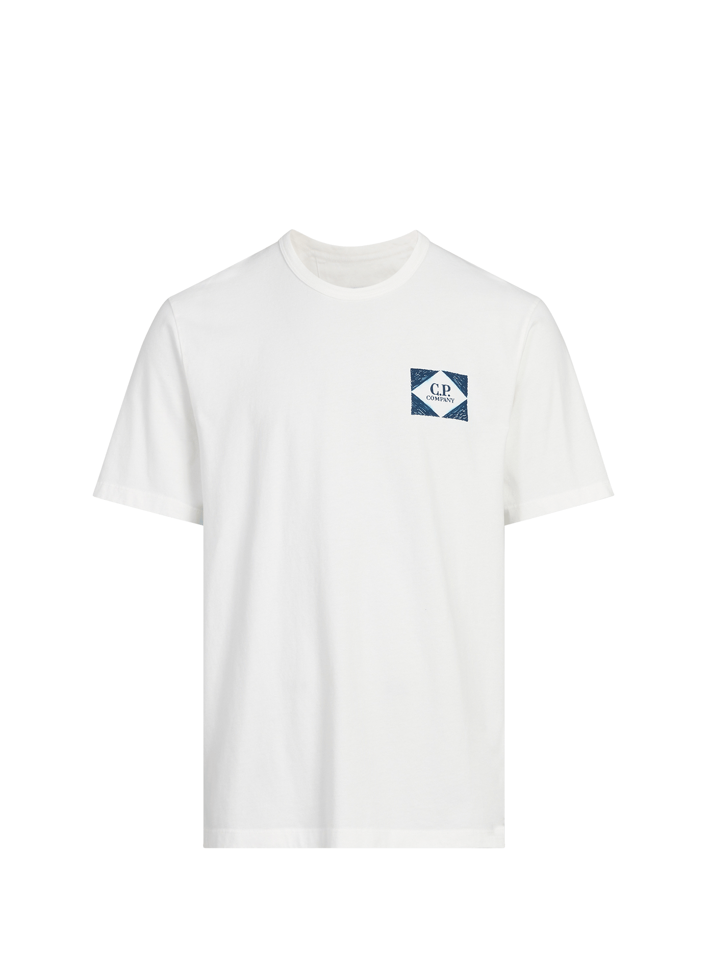 T-shirt droit en coton CP COMPANY Blanc