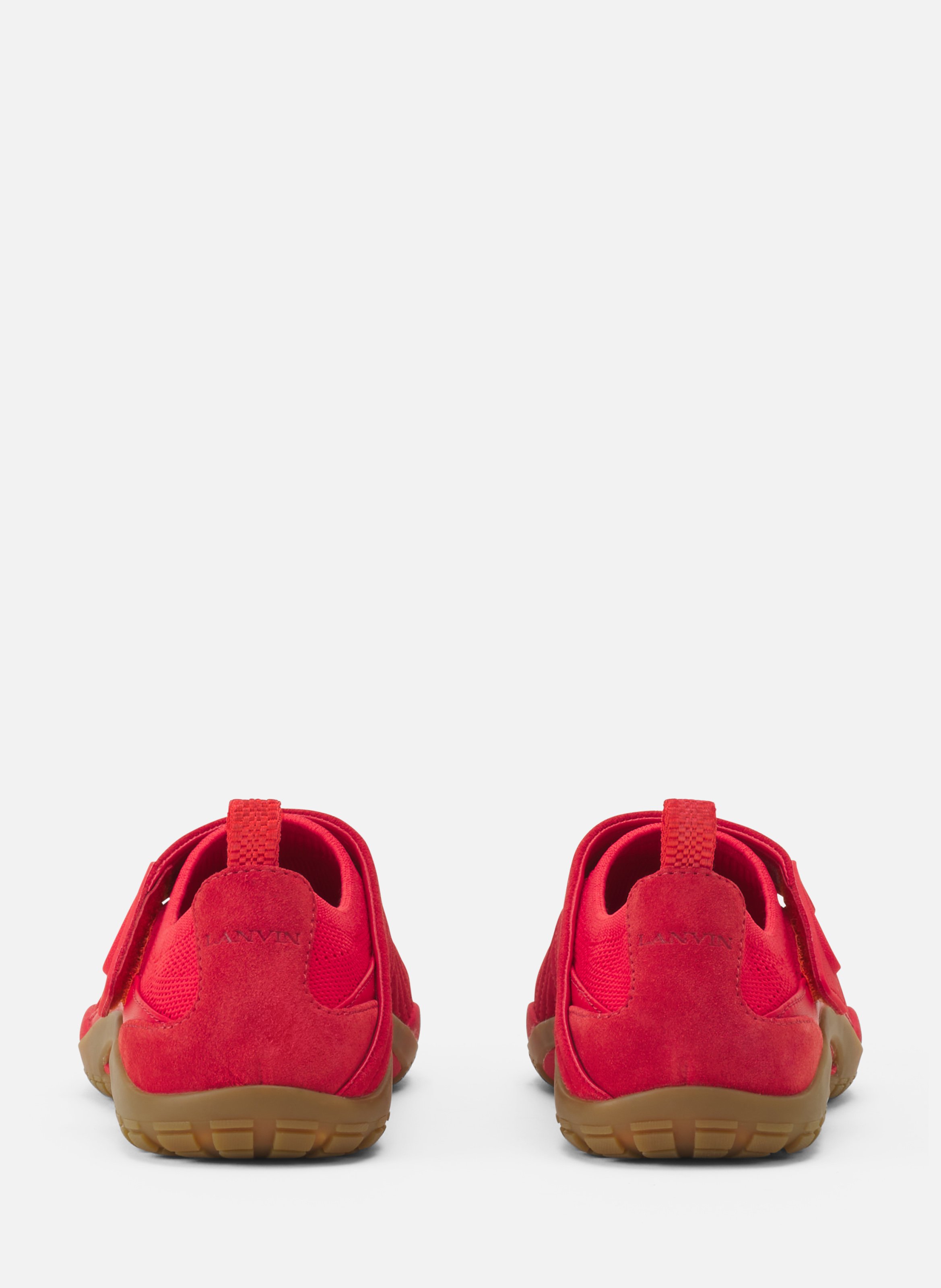 Sneaker lnv1 en suede tricote LANVIN Rouge